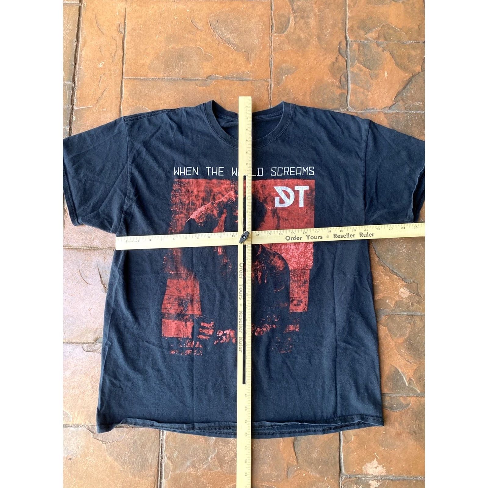 Gildan Dark Tranquility I Am Panic I Am Fear T Shirt XL Mens Black Cotton Graphic Print 2 Sided Band 2010-2019 Gildan Crew Neck Short Sleeve Shirt Size US XL / EU 56 / 4 - 4 Thumbnail