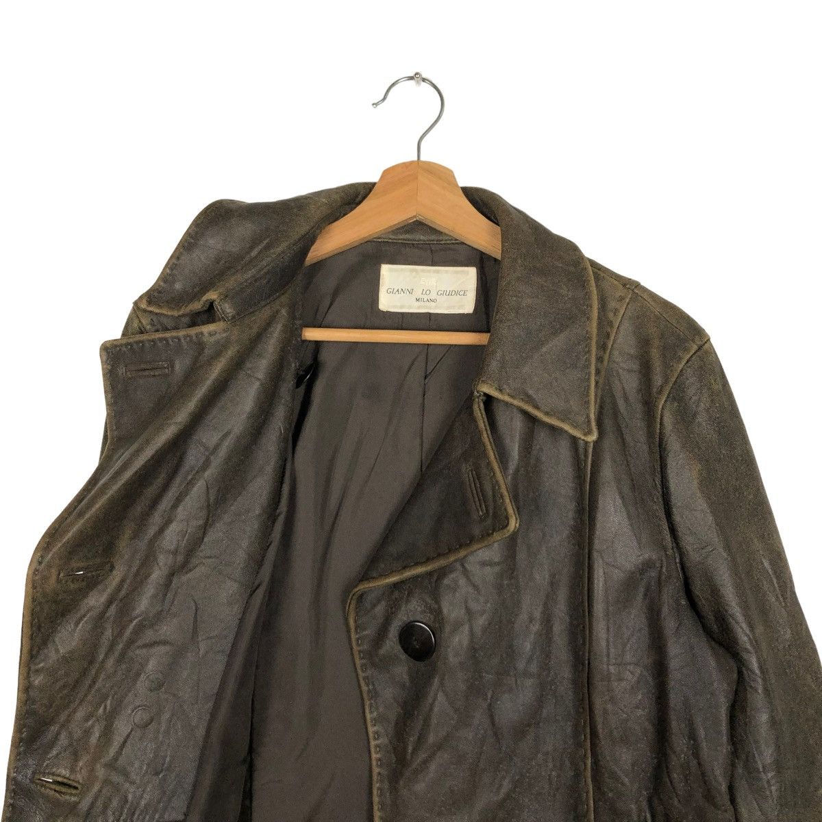 Genuine Leather 🔥90s Vintage Genuine Leather Jacket Gianni Lo GuidiceMilano Size US M / EU 48-50 / 2 - 9 Thumbnail