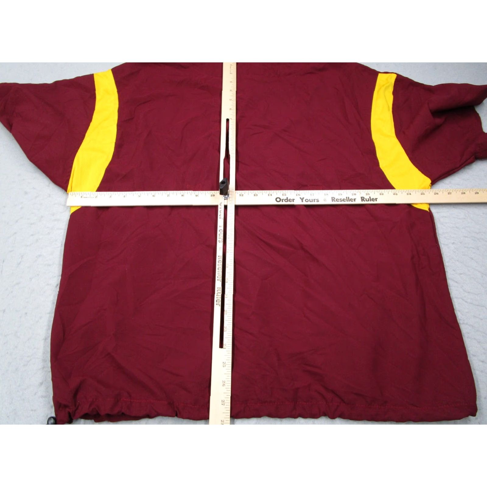 VINTAGE Victory Jacket Mens L Red Saddleback Baseball Short Sleeve Pullover Windbreaker City Sports 90s Dad Retro Outdoor Pockets Logo
