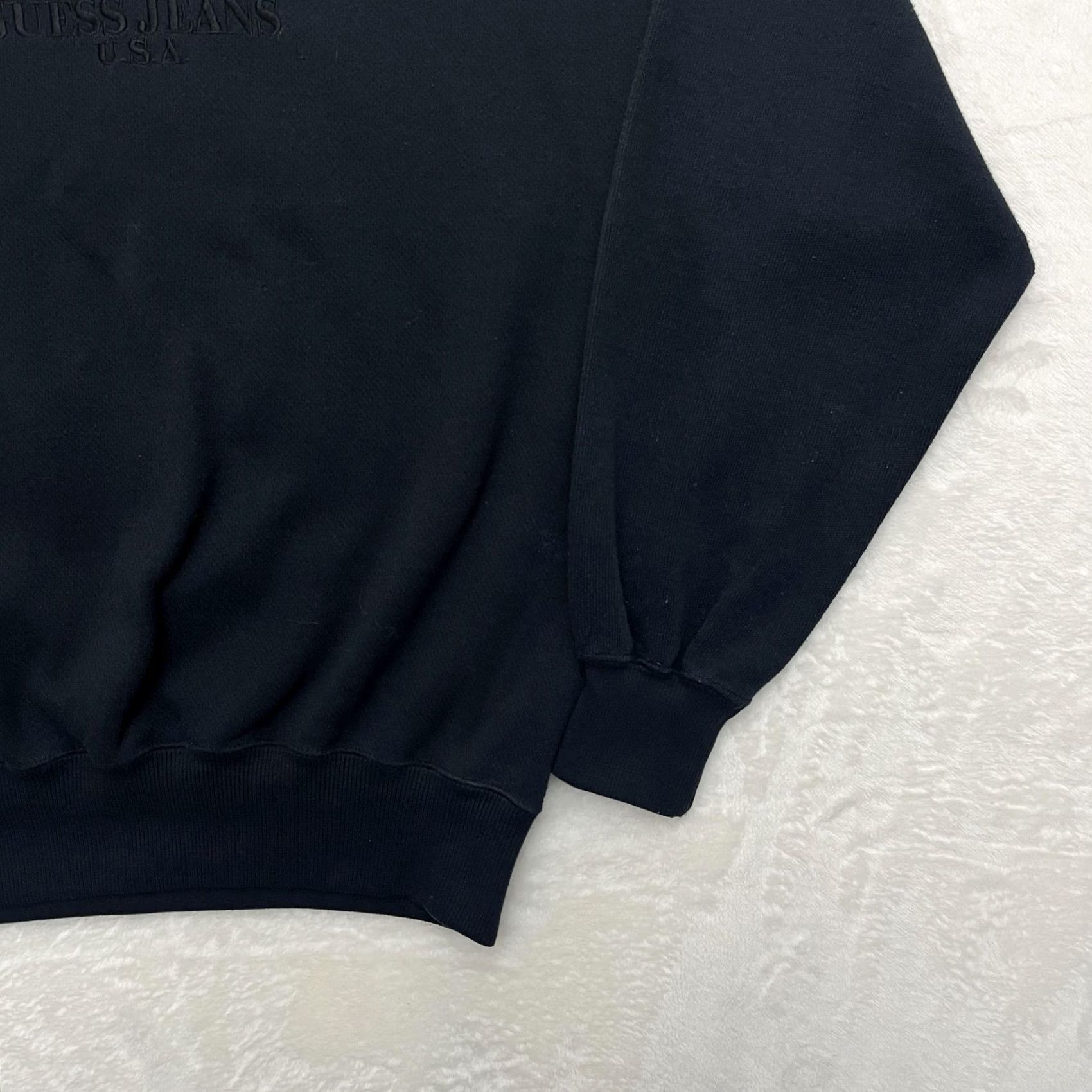 Guess VINTAGE Guess Sweatshirt Mens M Black Embroidered Crewneck Pullover Sweatshirt Size US M / EU 48-50 / 2 - 4 Thumbnail