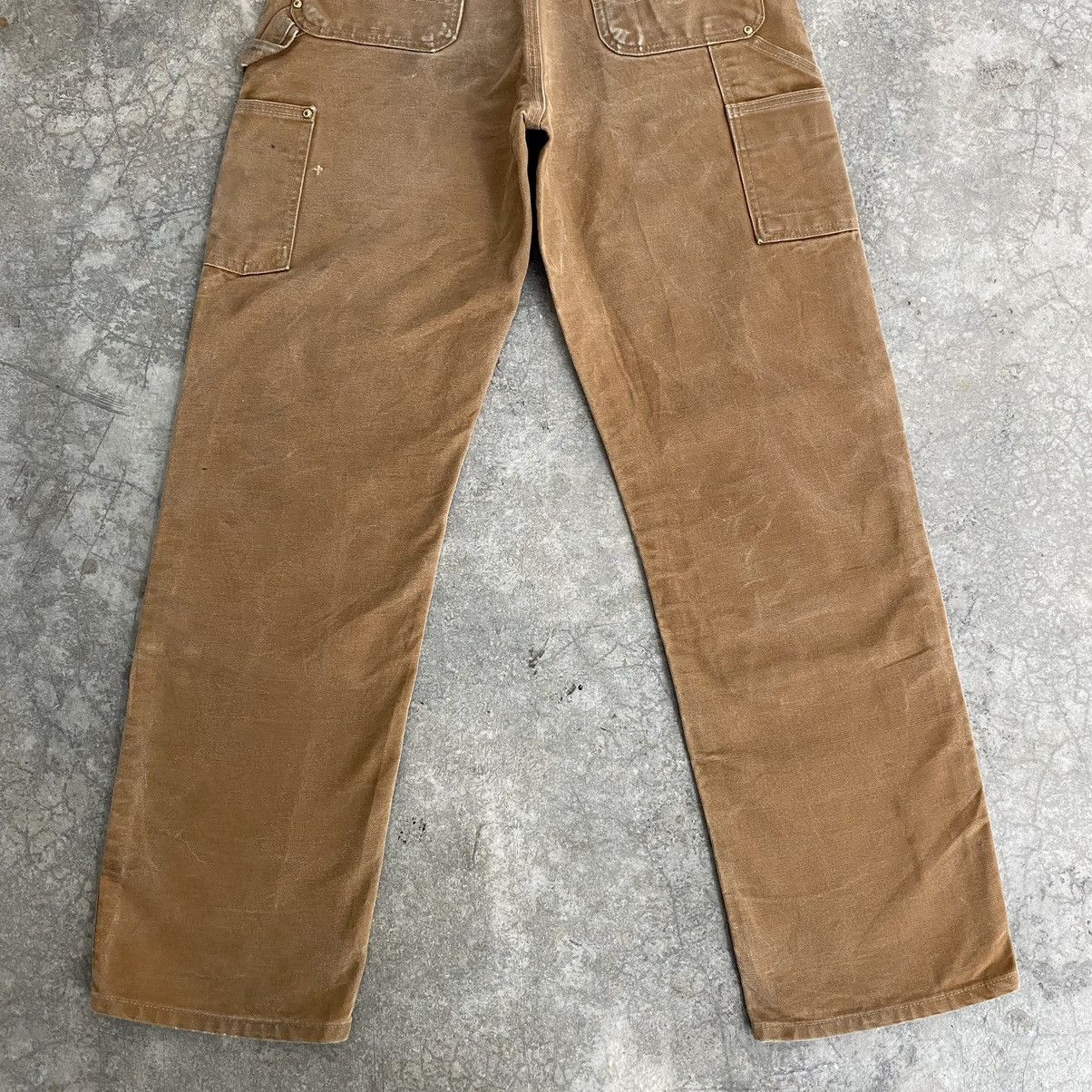 Carhartt VTG Carhartt Double Knee Faded Tan Dirty Carpenter Pants Size US 29 - 11 Thumbnail