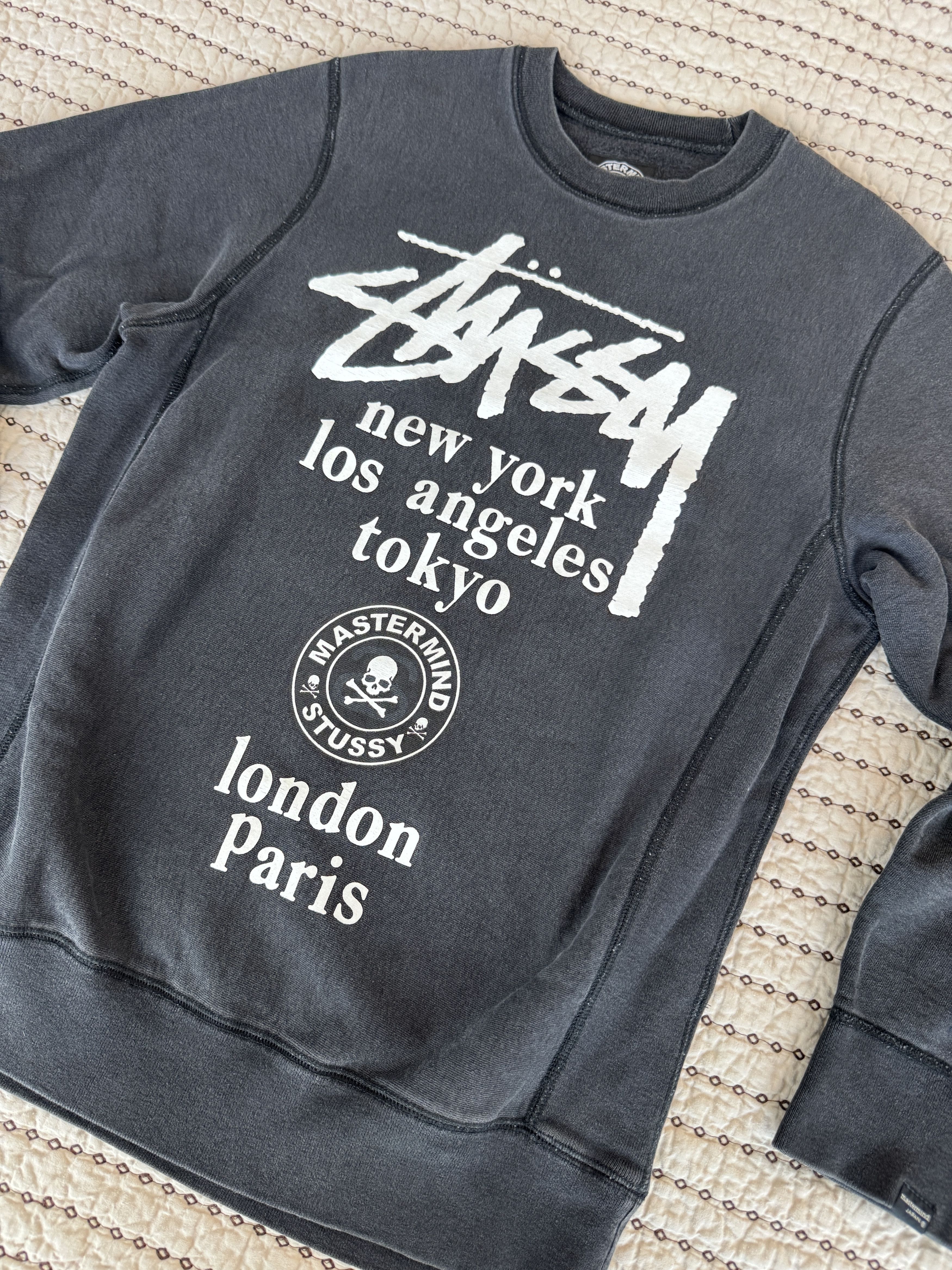 Mastermind Japan × Stussy STUSSY X MASTERMIND JAPAN CREWNECK SWEATSHIRT BLACK SMALL Size US S / EU 44-46 / 1 - 3 Thumbnail