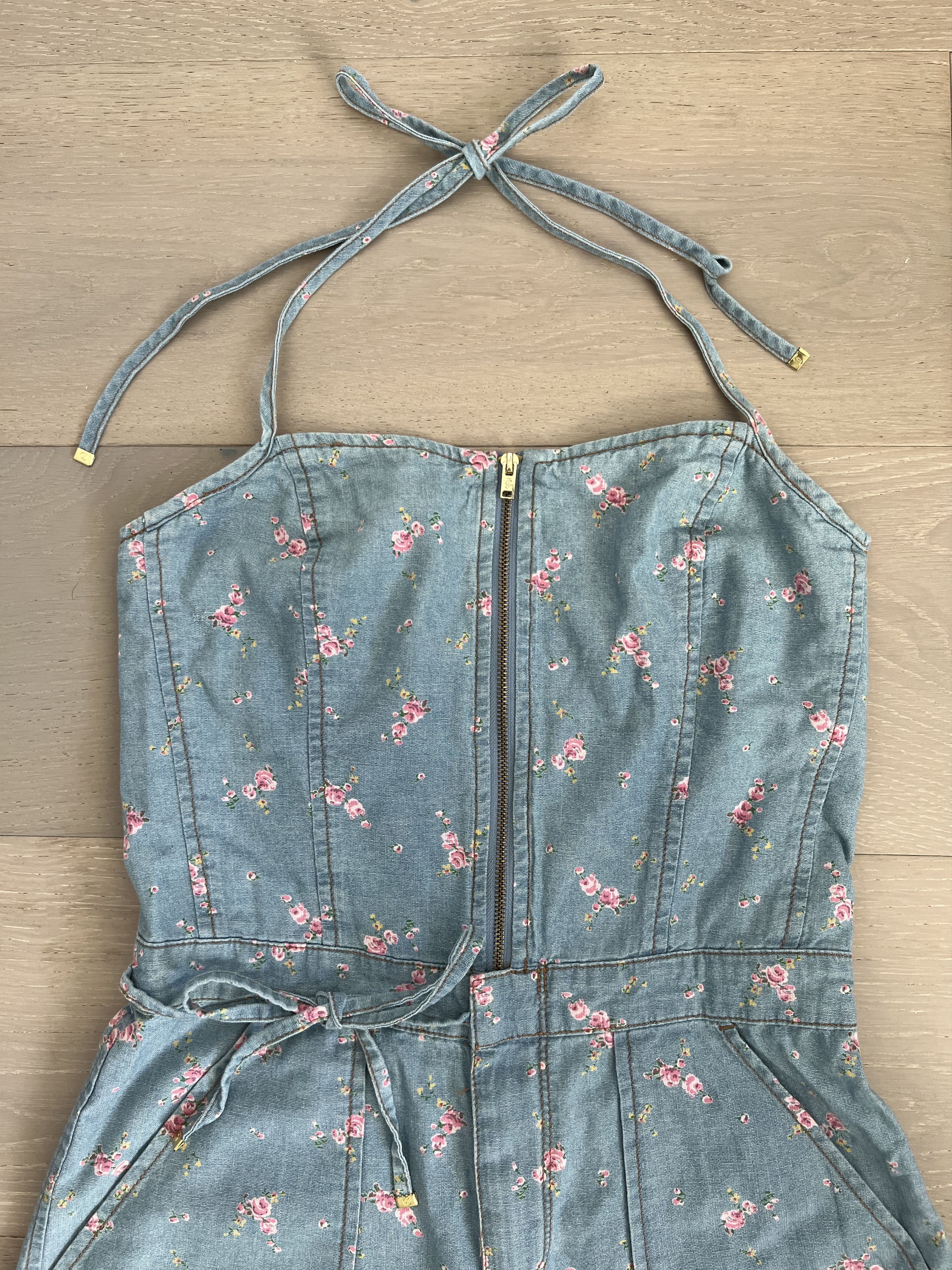Juicy Couture Juicy Couture Floral Halter Romper - Size 2 (fits like 0) Size XS / US 0-2 / IT 36-38 - 3 Thumbnail