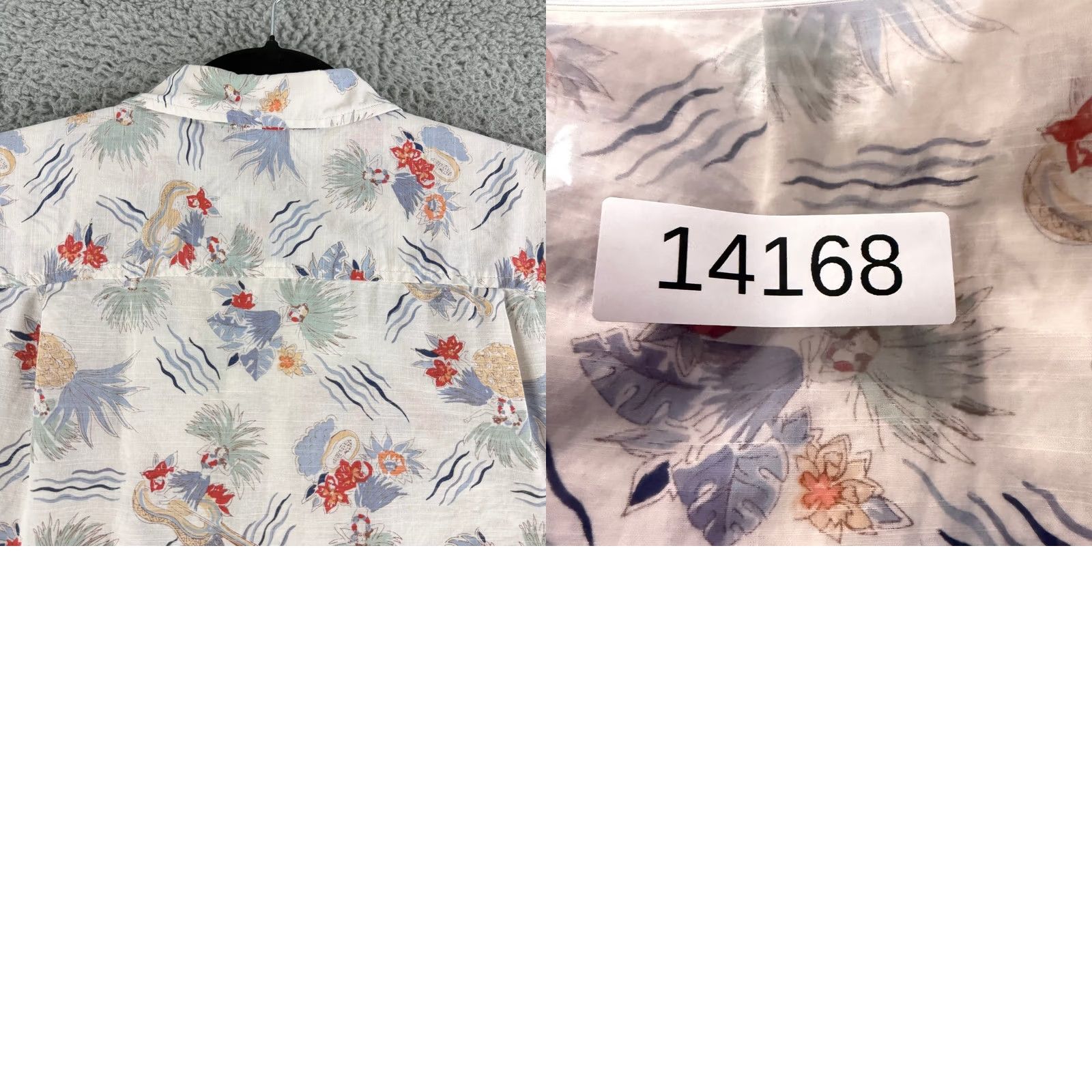 Pendleton Pendleton Button-Down Shirt Mens L White Floral Cotton HS Short Sleeve Casual Travel Hawaiian Dancer Cream? Size US L / EU 52-54 / 3 - 9 Thumbnail