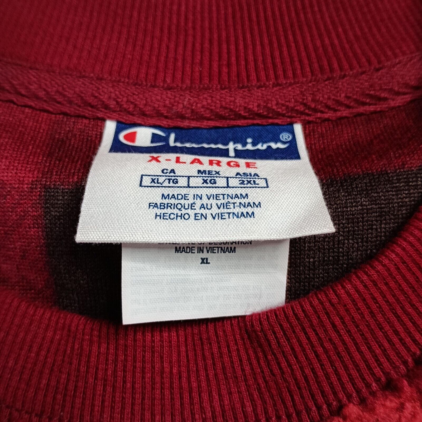 Champion Champion Sweatshirt Men's XL XLarge Red Black Plaid Pullover Size US XL / EU 56 / 4 - 4 Thumbnail