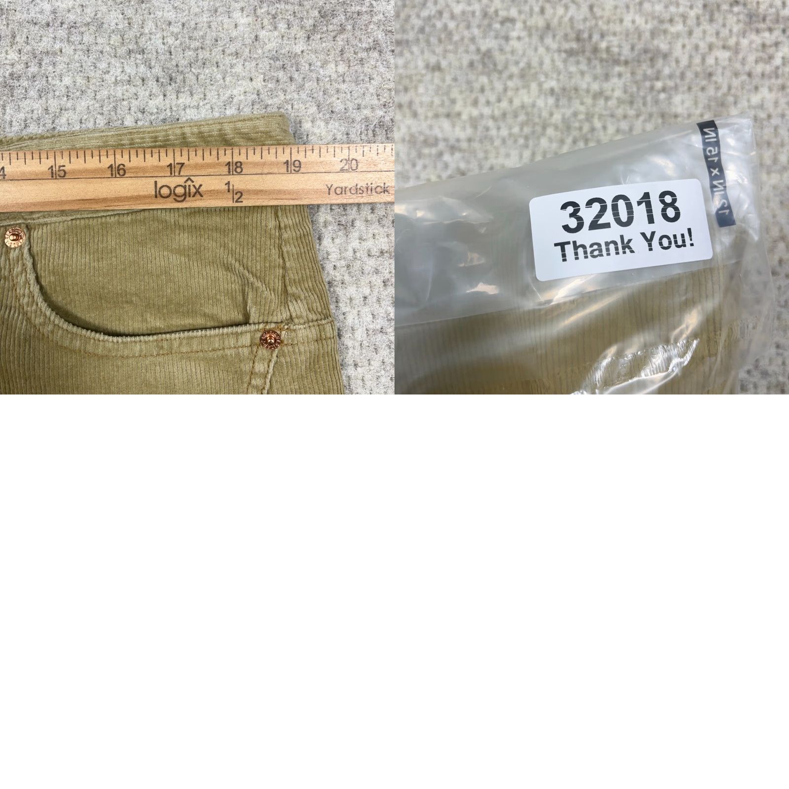 American Eagle Outfitters VINTAGE American Eagle Outfitters Skirt 14 Tan Khaki Corduroy Stretch Double Slit Mini Beige 90s Womens Size 36" / US 14 / IT 50 - 8 Thumbnail