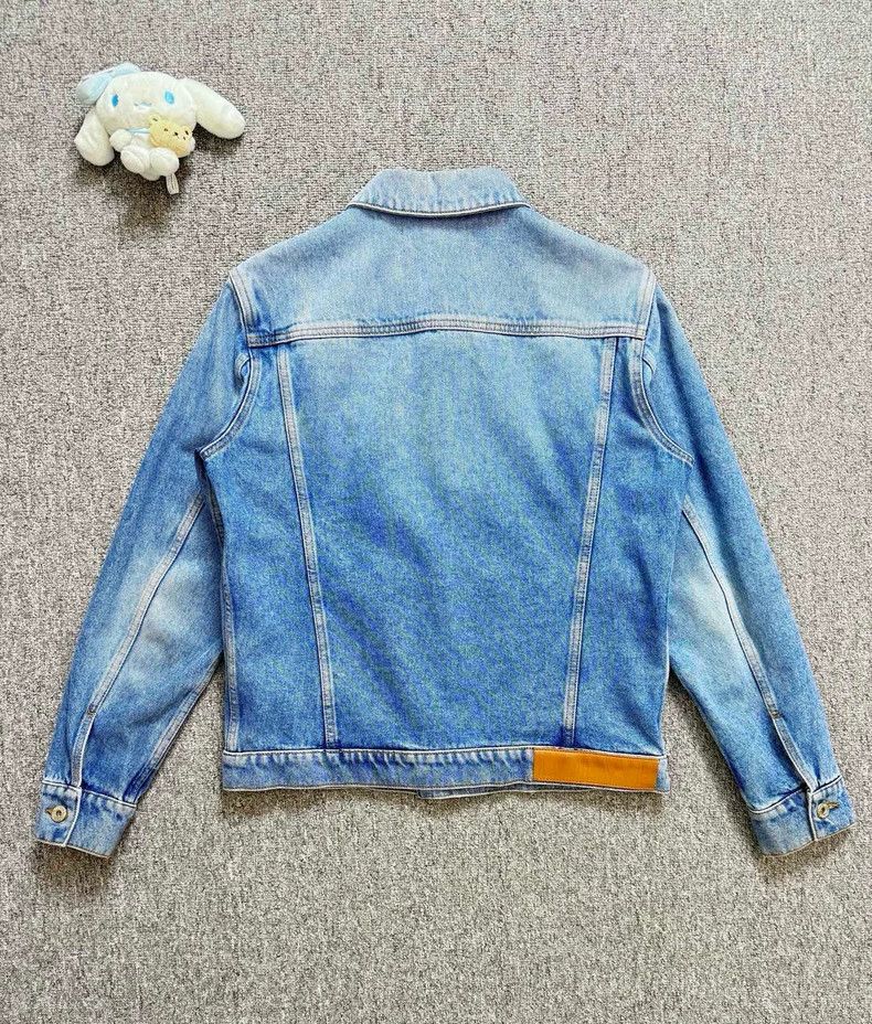 Loewe LOEWE Blue faded water-washed small logo denim jacket coat Size M / US 6-8 / IT 42-44 - 2 Thumbnail