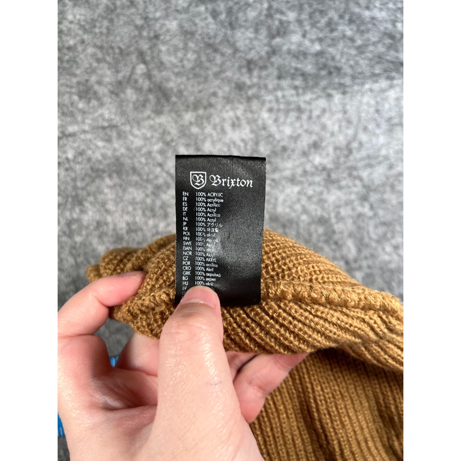 Brixton VINTAGE Brixton Beanie Knit Adult One Size Brown Beige 100% Acrylic Skate Cap Men Beanie, Brixton Mfg, Brown Size ONE SIZE - 8 Thumbnail