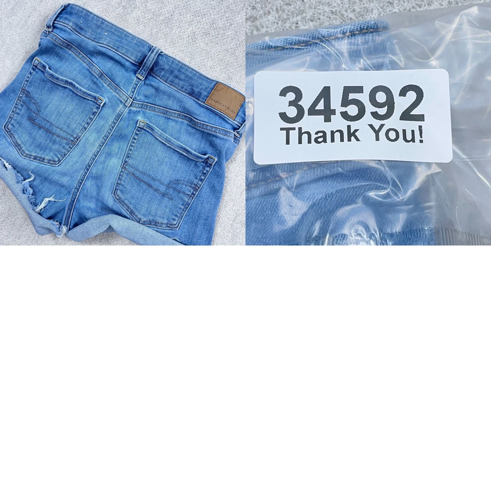 American Eagle Outfitters American Eagle Shorts Women 8 Med Wash Jean Cuffed Cut Off High Rise Shortie Size 30" / US 8 / IT 44 - 9 Thumbnail