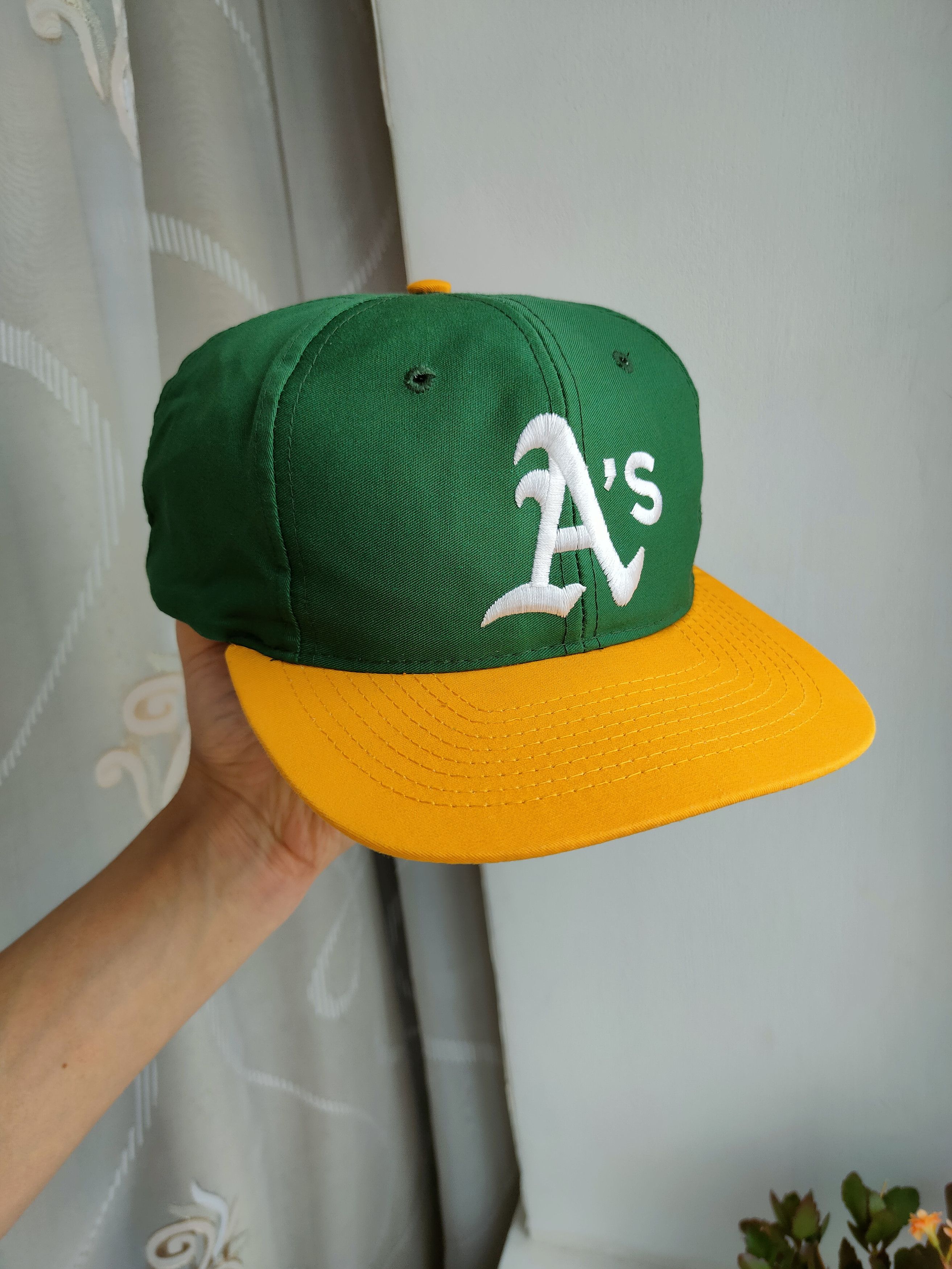 MLB × Sports Specialties Vintage Oakland A's Athletics Green Yellow MLB 80s Rare Cap Size ONE SIZE - 4 Thumbnail
