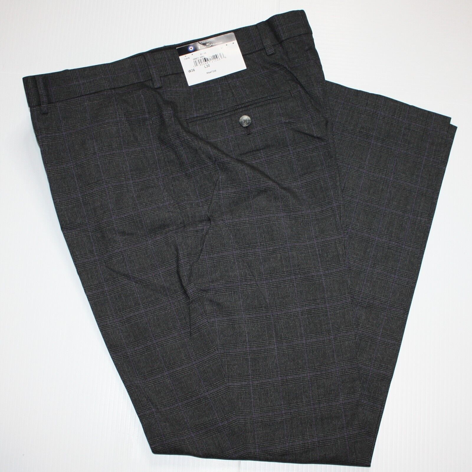 Ben Sherman Men's Plaid Suit Separates Pants Trousers size W36 L30 NWT Size 36R - 4 Thumbnail