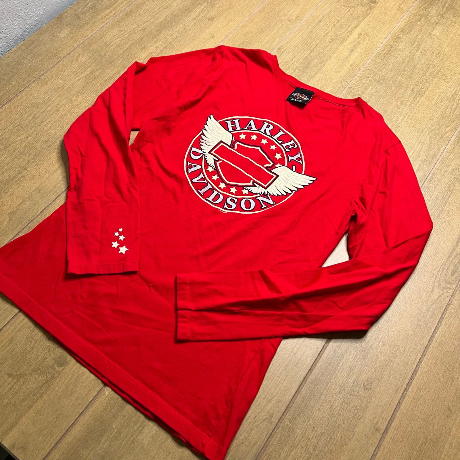Harley Davidson Vintage Harley Davidson Wings Long Sleeve Red Y2K Women XL Size US XL / EU 56 / 4 - 7 Thumbnail