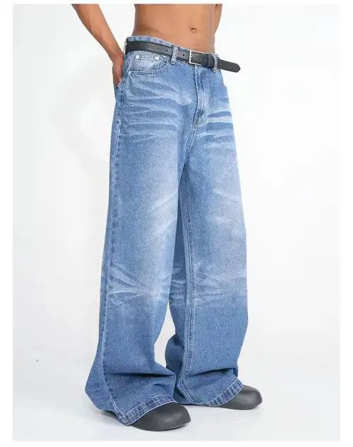 Designer × Jean faded flared baggy jeans Size US 32 / EU 48 - 3 Thumbnail