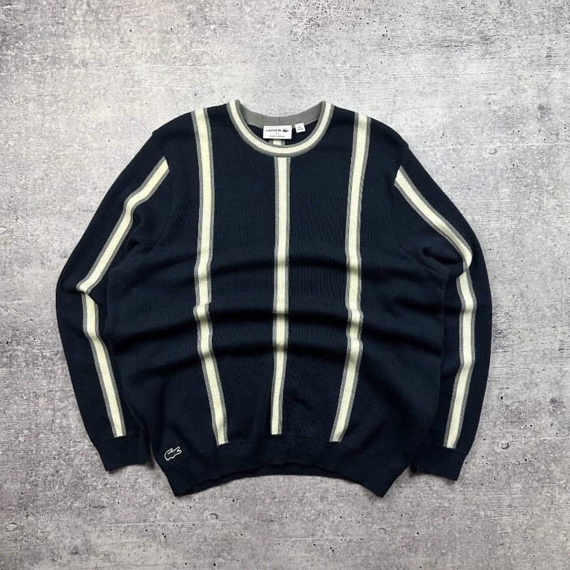 Lacoste Vintage Lacoste Striped Crewneck Sweater Made in France Size US XXL / EU 58 / 5 - 2 Thumbnail