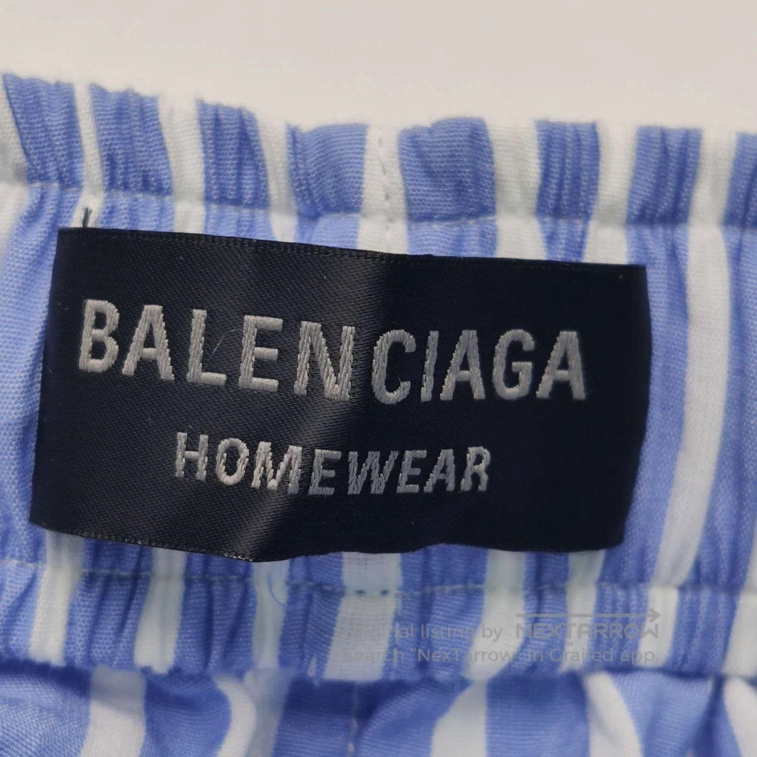 Balenciaga Blue Stripe Cotton Shorts XS.