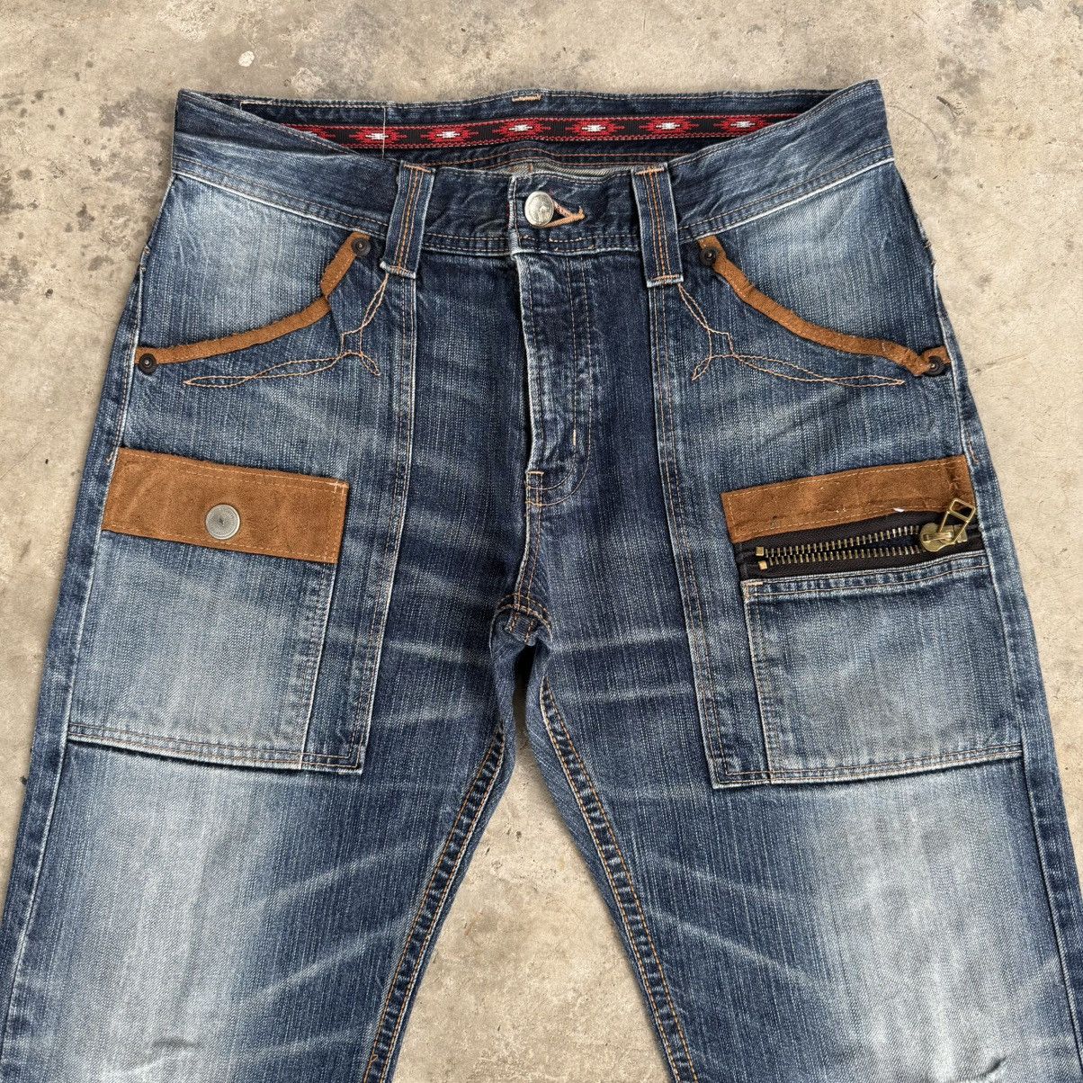 Edwin W34x33.5 Vintage Edwin Bush Pants Faded Ripped Denim Jean Size US 34 / EU 50 - 2 Thumbnail