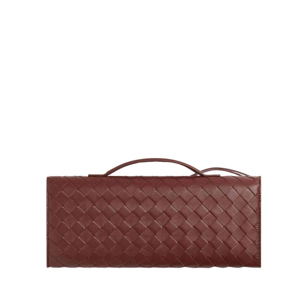 Bottega Veneta Andiamo $3500 Sapele Clutch New And Authentic