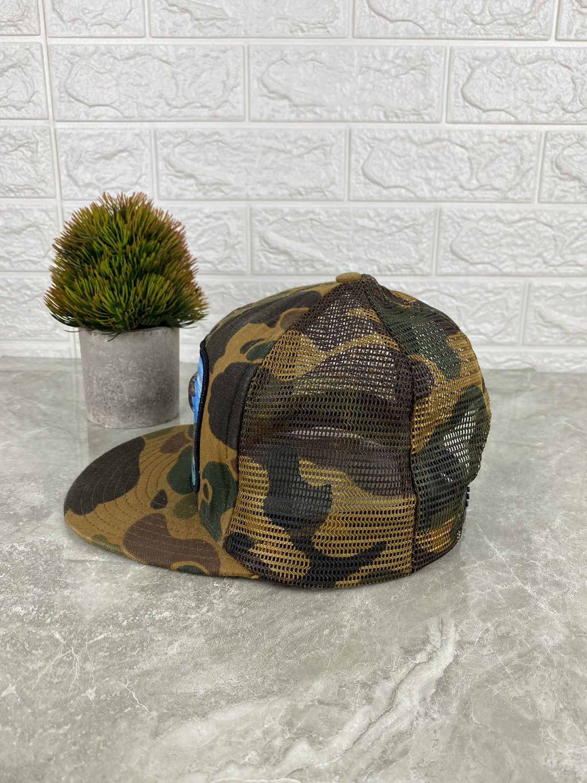Vintage Vintage Army Camo Trucker Hat Size ONE SIZE - 2 Thumbnail
