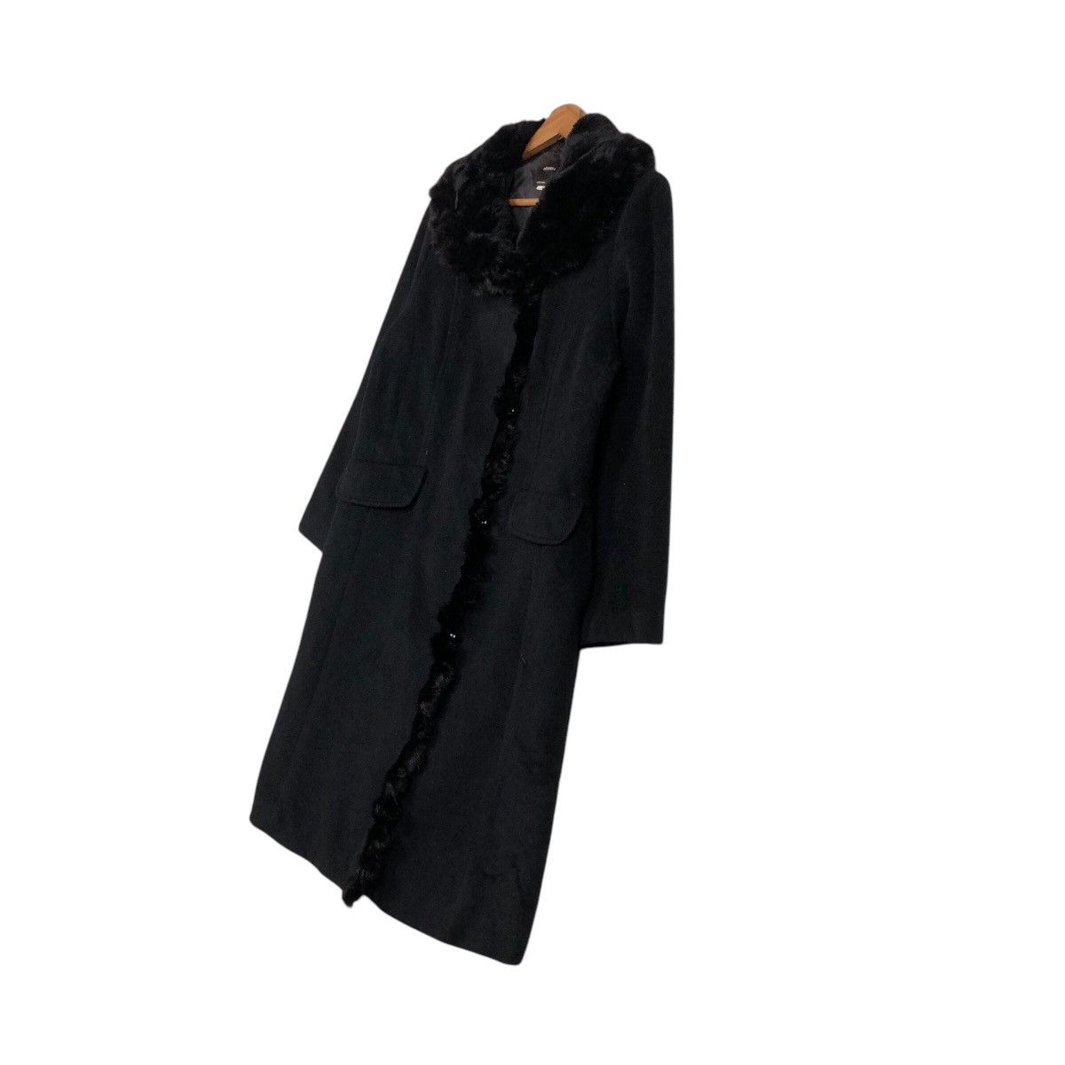 Issey Miyake 📌Rich Black Vintage Long Jacket Wool Issen Collezione Donna Size US M / EU 48-50 / 2 - 3 Thumbnail