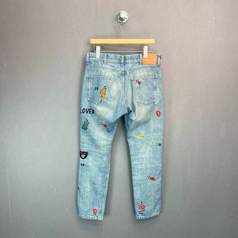 Gucci GucciCartoon embroidered washed jeans 2503-Nextarrow Size 42" / US 20 - 2 Thumbnail