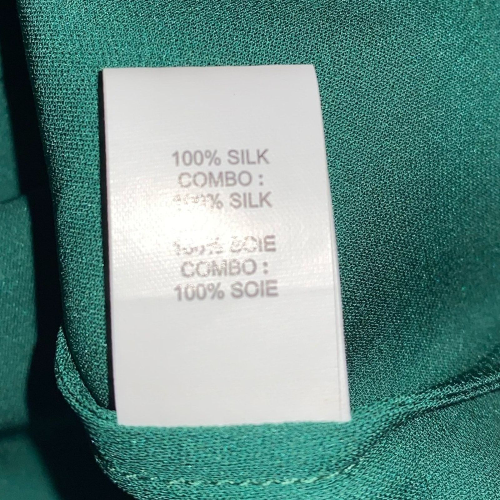 Ramy Brook RAMY BROOK $365 100% Silk Green Tie Neck Blouse XS Size XS / US 0-2 / IT 36-38 - 7 Thumbnail