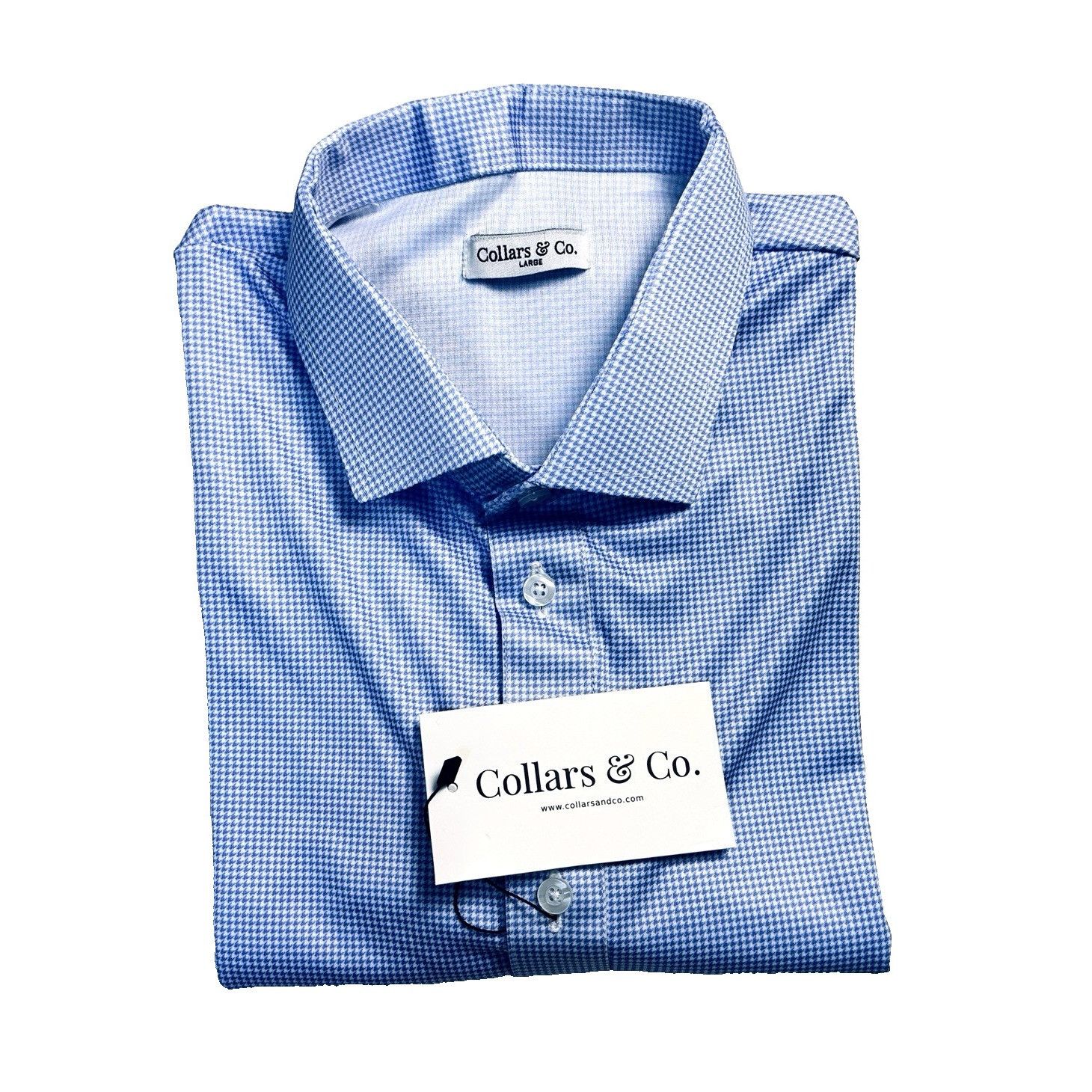 Other Collars & Co Semi-Spread Collar Polo In Turbo GT White-Blue Size US L / EU 52-54 / 3 - 11 Thumbnail