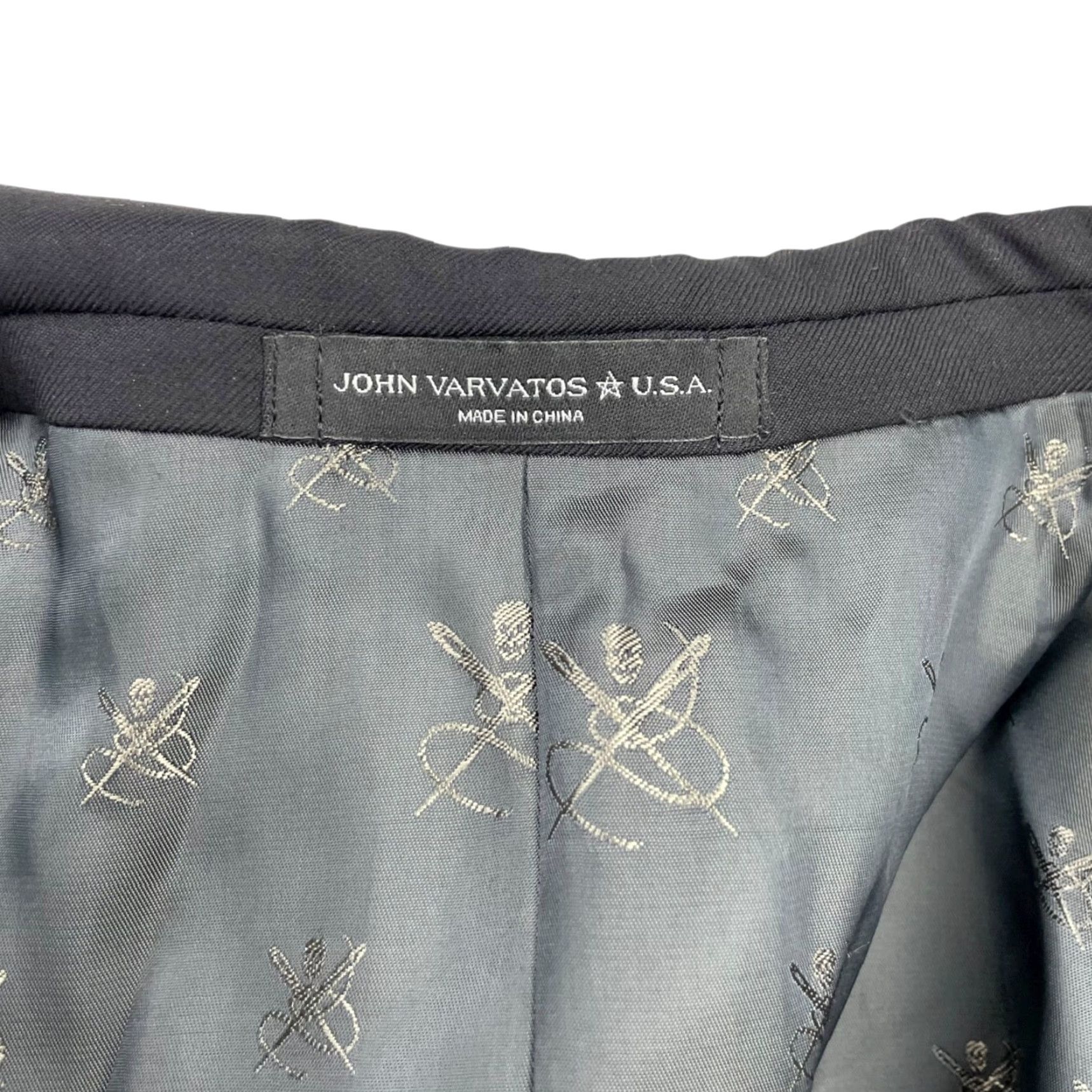John Varvatos John Varvatos Blazer Shirt Men Black 40R Wool Two Button Bleeker 2-Button Notch Lapel Vintage No Size 40R - 5 Thumbnail