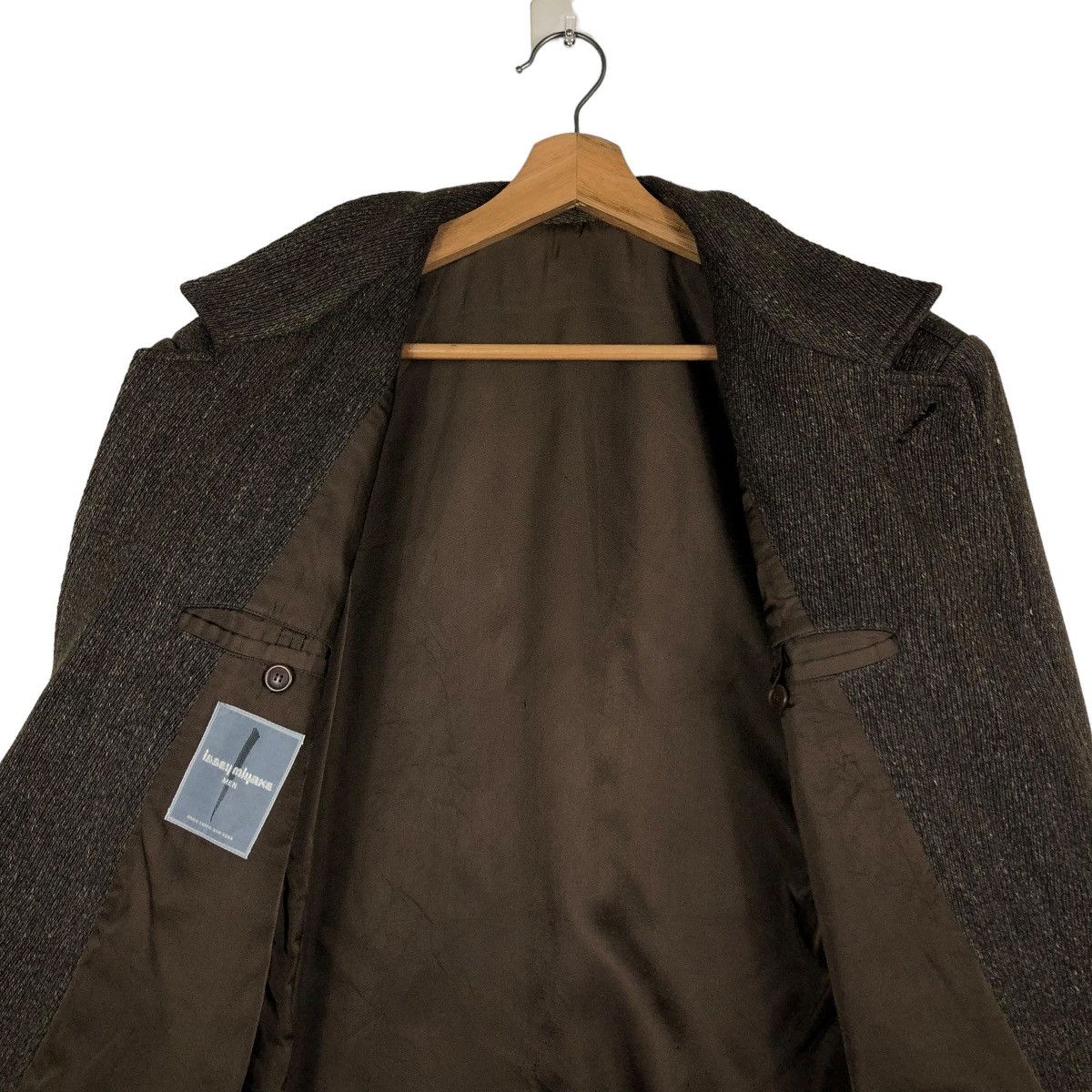 Issey Miyake 🔥VINTAGE ISSEY MIYAKE MEN WOOL HERRINGBONE DOUBLE BREAST Size US S / EU 44-46 / 1 - 16 Thumbnail