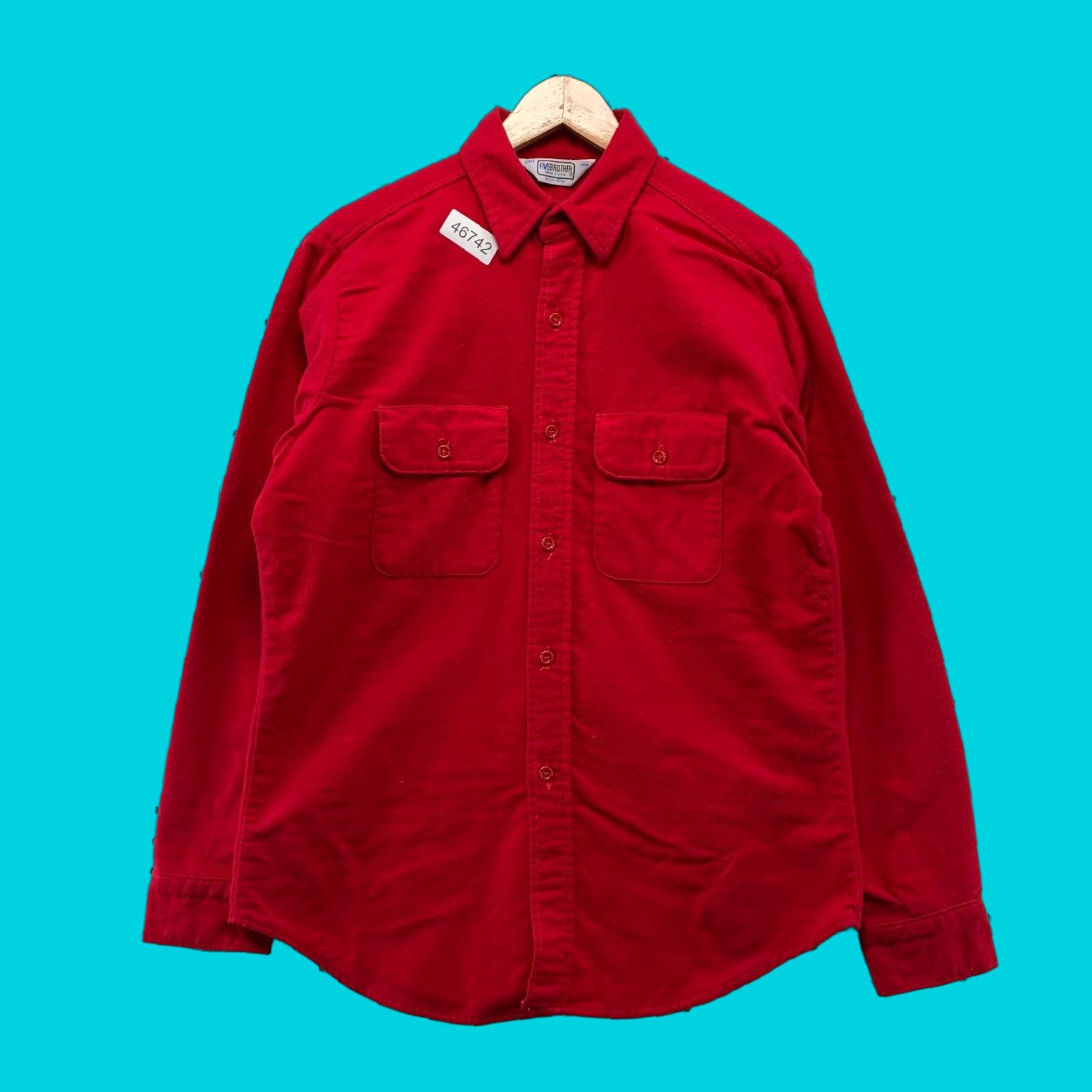 Vintage VINTAGE Five Brothers Chamois Button Shirt Mens Regular Large Red Long Sleeve USA Shirt Size US L / EU 52-54 / 3 - 1 Thumbnail