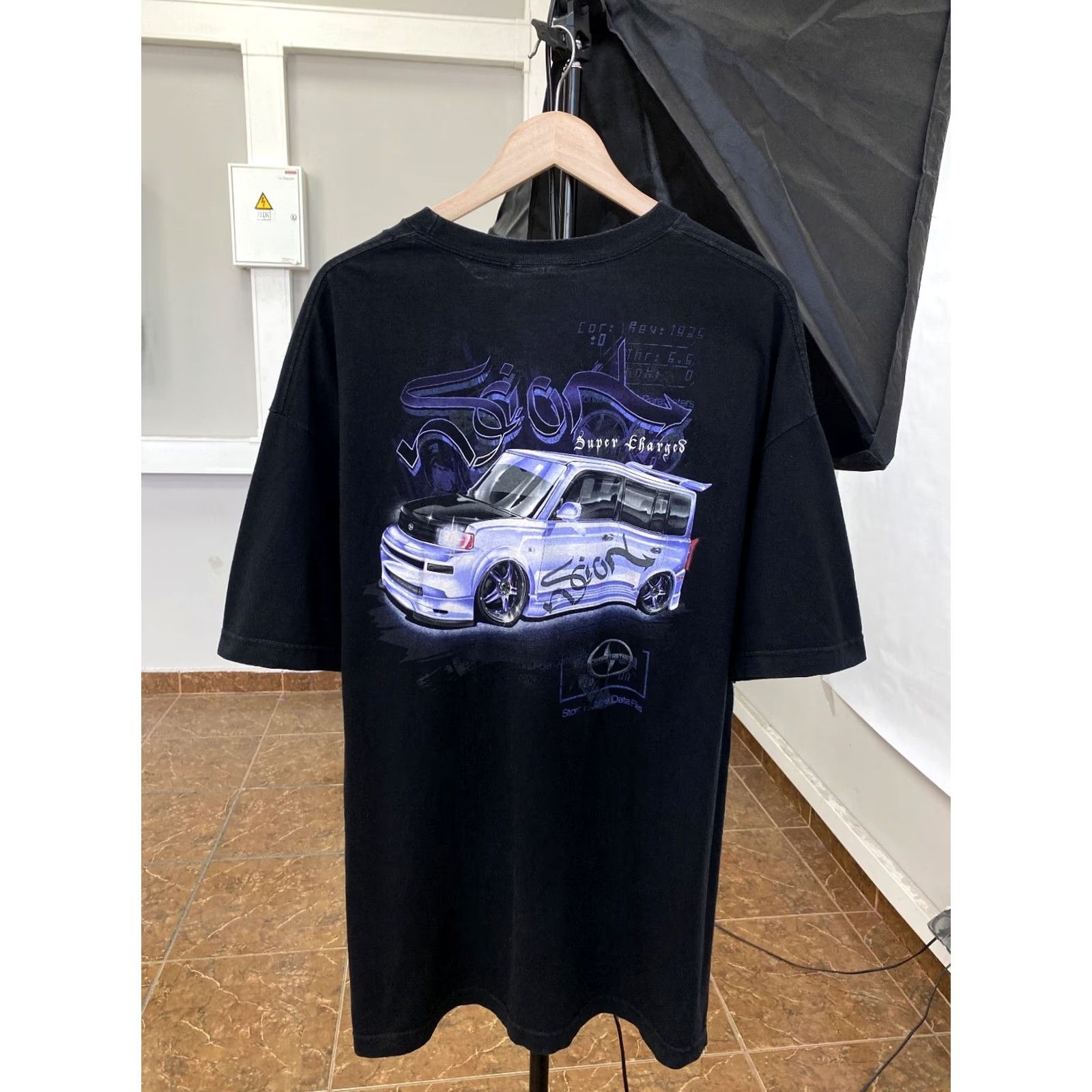 Vintage VINTAGE Toyota Scion Retro Sport Car T-shirt XXL Black Men Shirt Size US XXL / EU 58 / 5 - 2 Thumbnail
