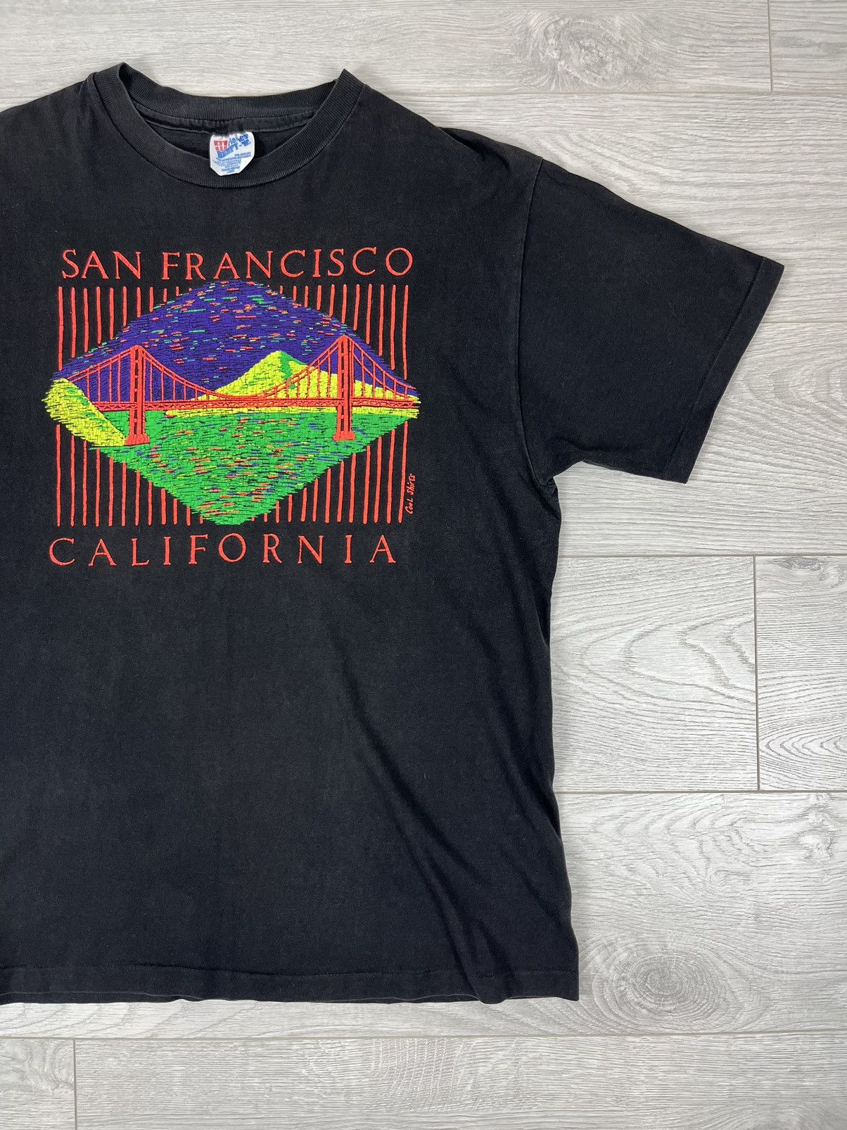 Vintage Vintage 90s San Francisco Single Stitch Faded T Shirt Size US L / EU 52-54 / 3 - 2 Thumbnail