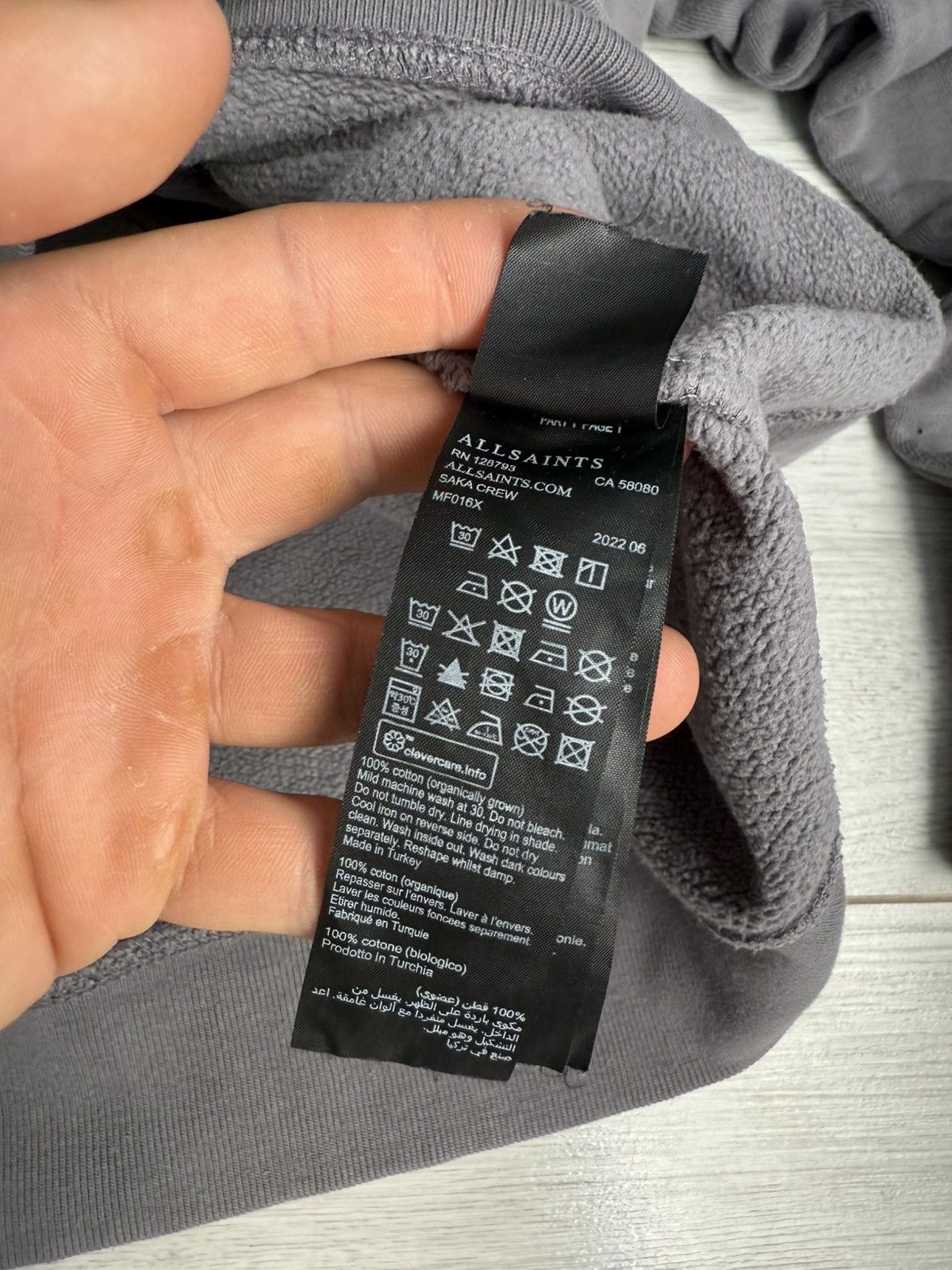 Allsaints Allsaints Sweatshirt grey crewneck Size US XL / EU 56 / 4 - 4 Thumbnail