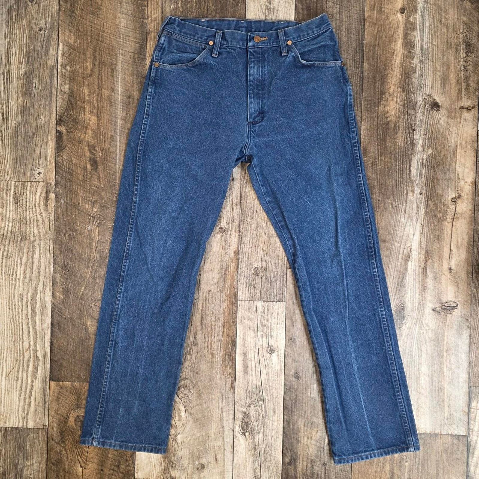 Wrangler Wrangler Classic Blue Jeans Cowboy Straight Leg Cotton Denim Size US 32 / EU 48 - 3 Thumbnail