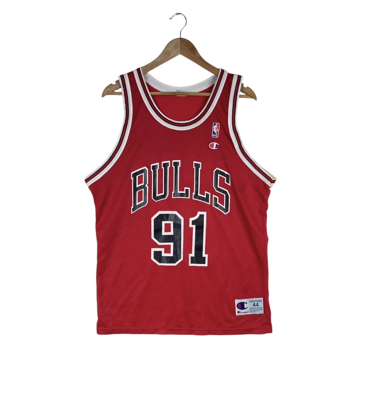 NBA Vintage 90s NBA Chicago Bulls Dennis Rodman 91 Tank Top Size US M / EU 48-50 / 2 - 1 Thumbnail