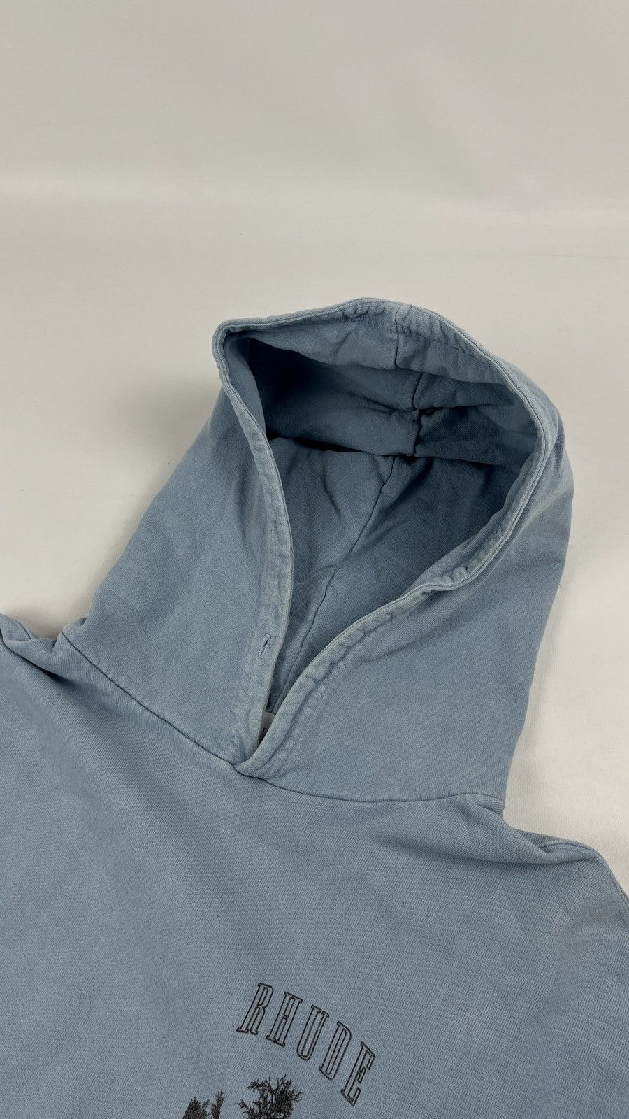 Rhude Rhude Oversized Washed Blue Hoodie Size US S / EU 44-46 / 1 - 5 Thumbnail