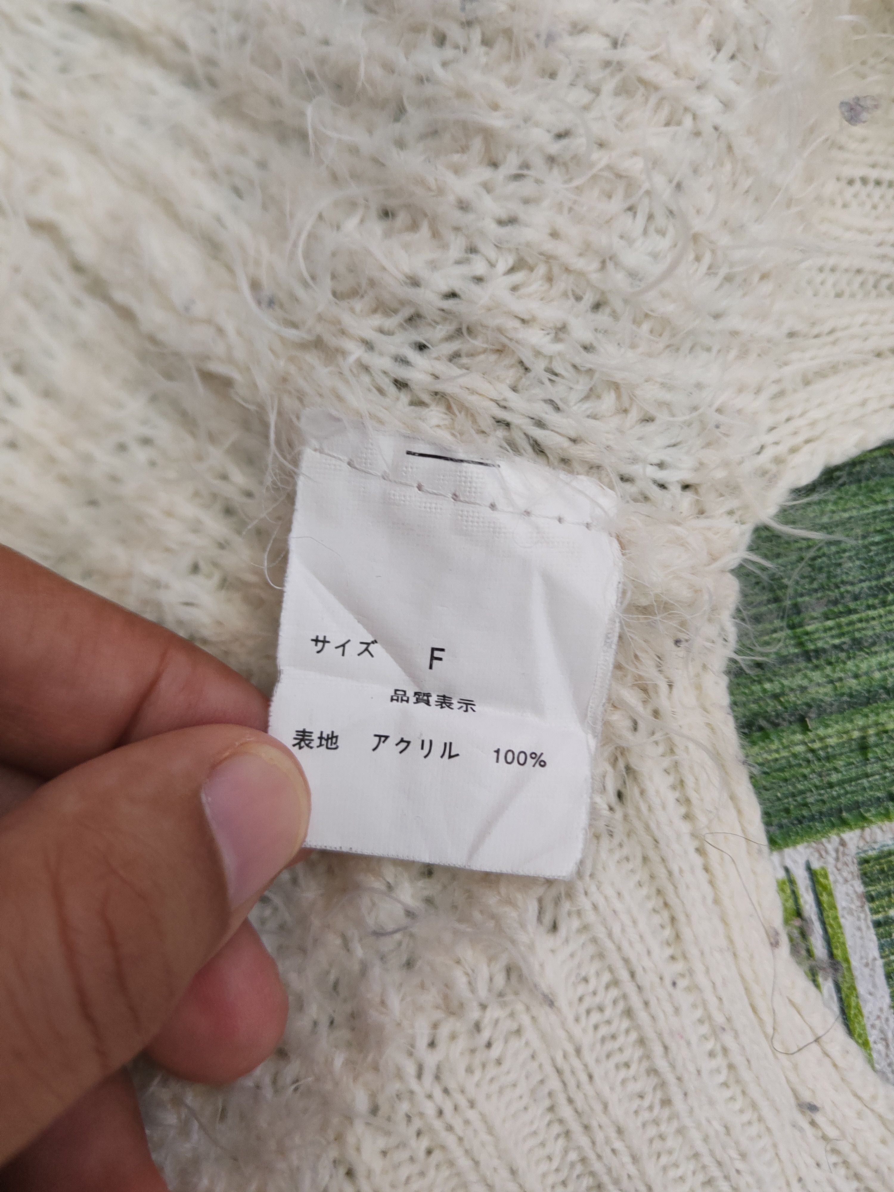 Japanese Brand DL Ray Cassin Ivory Fur Mohair Knitwear #46-483 Size M / US 6-8 / IT 42-44 - 12 Thumbnail