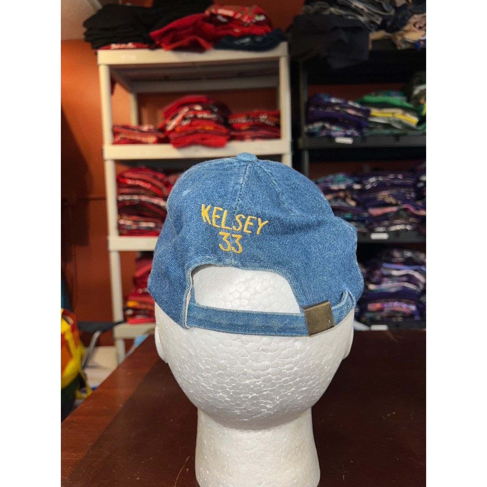 Vintage Vintage Washington Hat Basketball Blue Denim Cap Headwear OS Size ONE SIZE - 4 Thumbnail