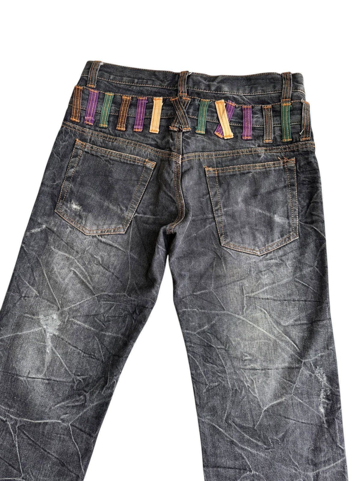 Japanese Brand × Le Grande Bleu (L.G.B.) 🔥Japanese Brand Nylaus Double Waist Distressed Jeans Size US 32 / EU 48 - 8 Thumbnail