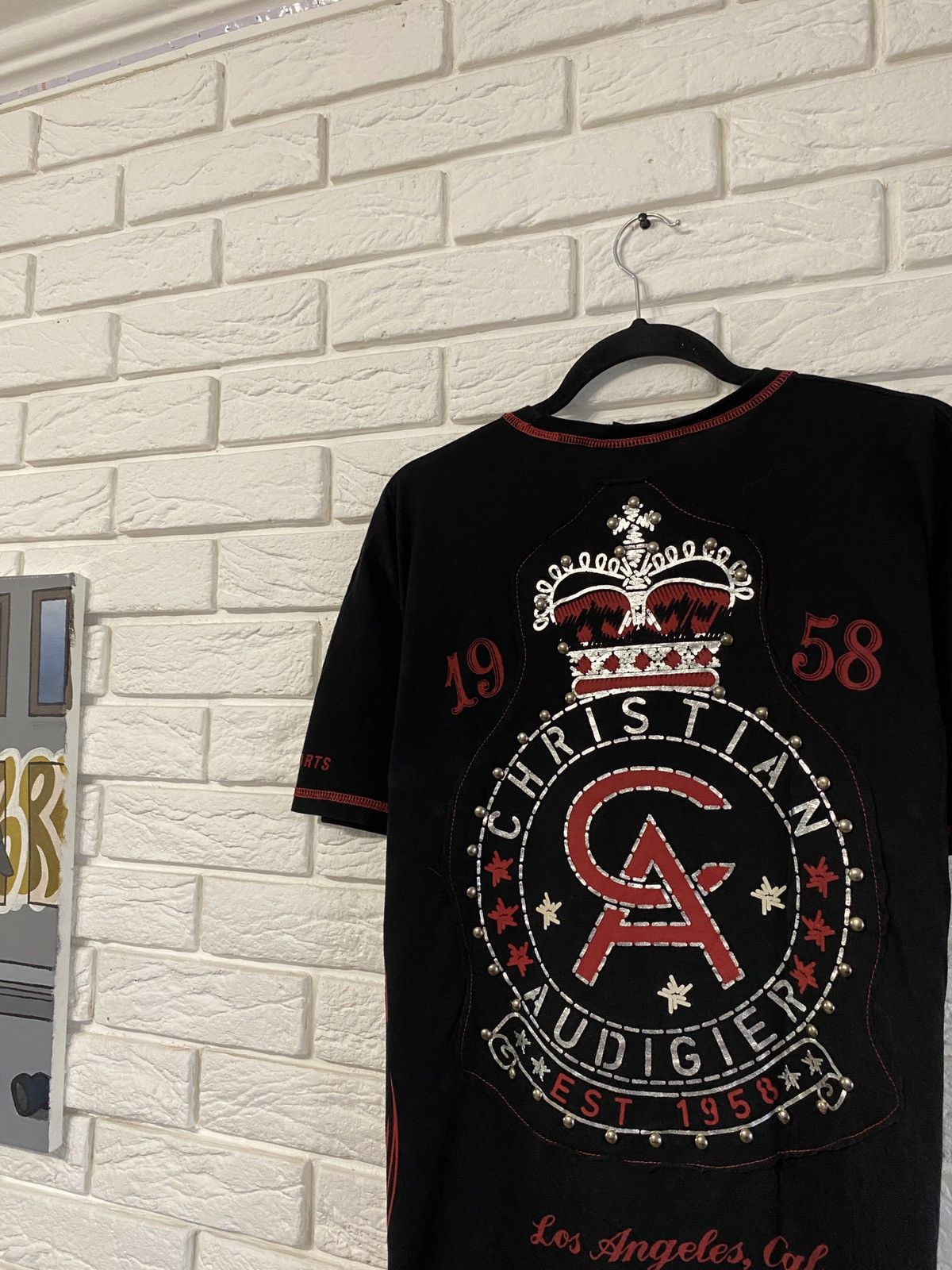Christian Audigier × Ed Hardy × Vintage Vintage Christian Audigier Garage Parts T-Shirt Size US L / EU 52-54 / 3 - 6 Thumbnail
