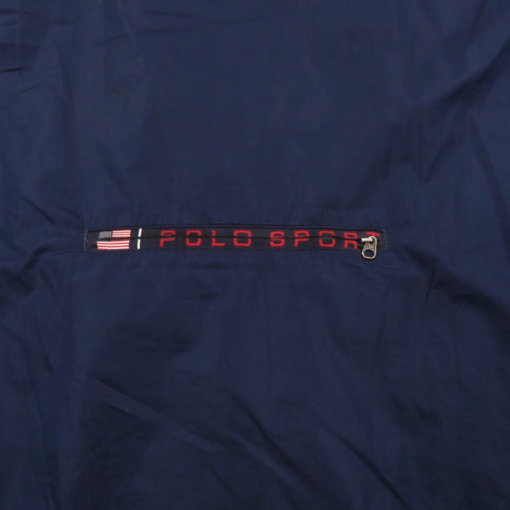 Vintage VINTAGE Polo Sport Jacket Men Large Windbreaker Spellout Flag Pocket Size US L / EU 52-54 / 3 - 3 Thumbnail
