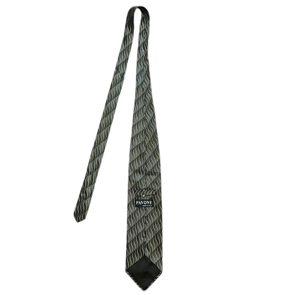 Designer × Vintage Pavone Silk Tie - Made in Italy - Classic Design Size ONE SIZE - 5 Thumbnail