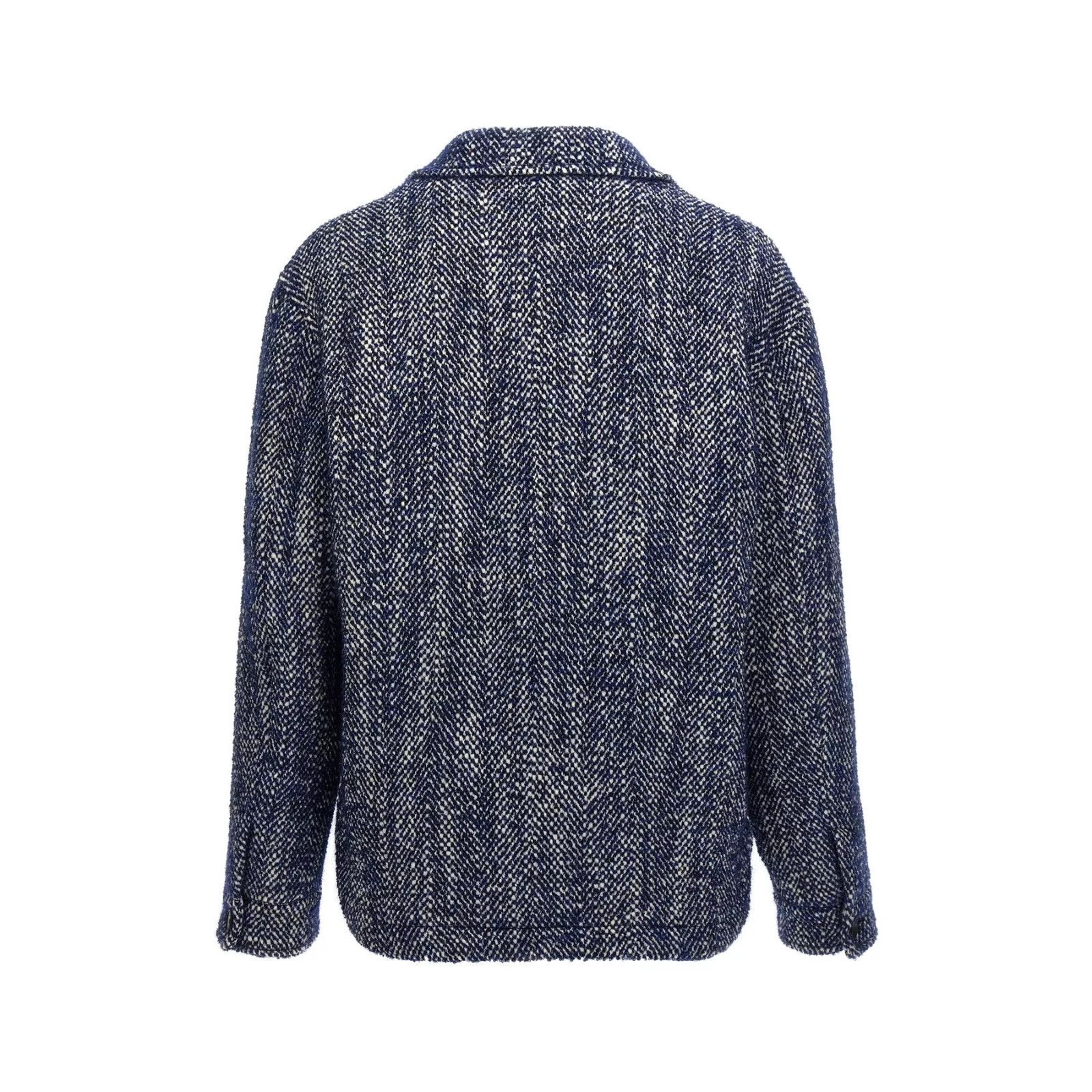 Etro ETRO Chevron Blue Wool Jacket New & Authentic (Men's size:XL Size US XL / EU 56 / 4 - 2 Thumbnail