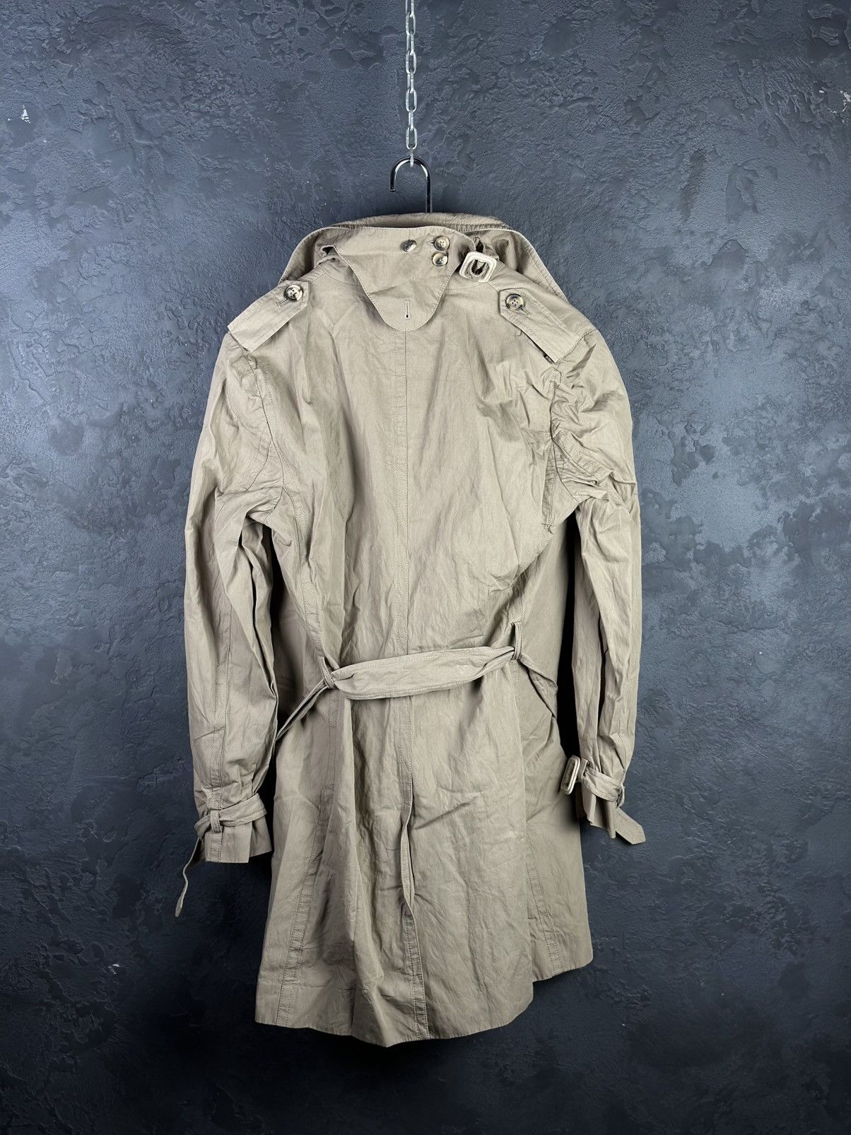 Marc Jacobs × Vintage MARC JACOBS Double-Breasted Belted Cotton Trench Coat Size XL / US 12-14 / IT 48-50 - 9 Thumbnail