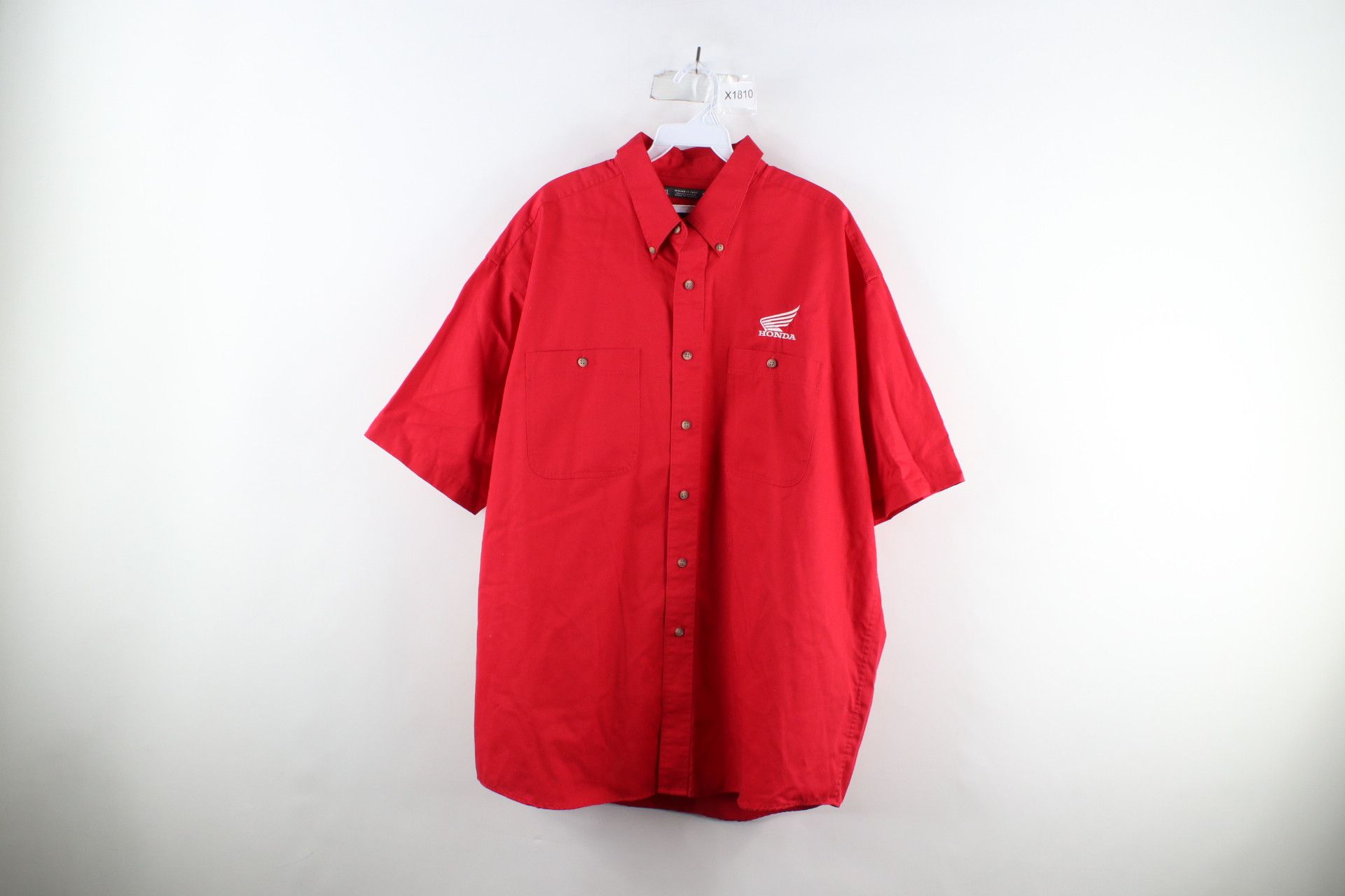 Swingster × Vintage Vintage 90s Swingster Out Honda Racing Button Down Shirt Red Size US XL / EU 56 / 4 - 1 Thumbnail