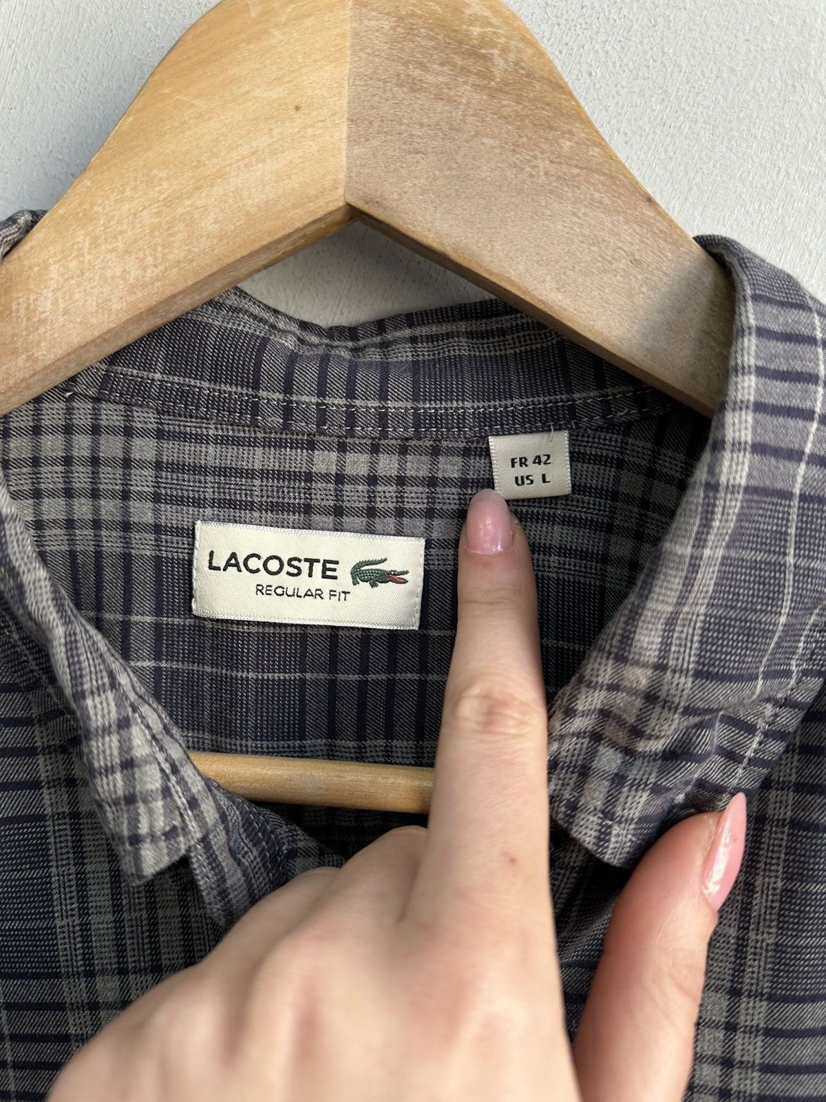 Lacoste Vintage Shirt y2k Lacoste Nova check Japanese Avantgarde Size US L / EU 52-54 / 3 - 4 Thumbnail