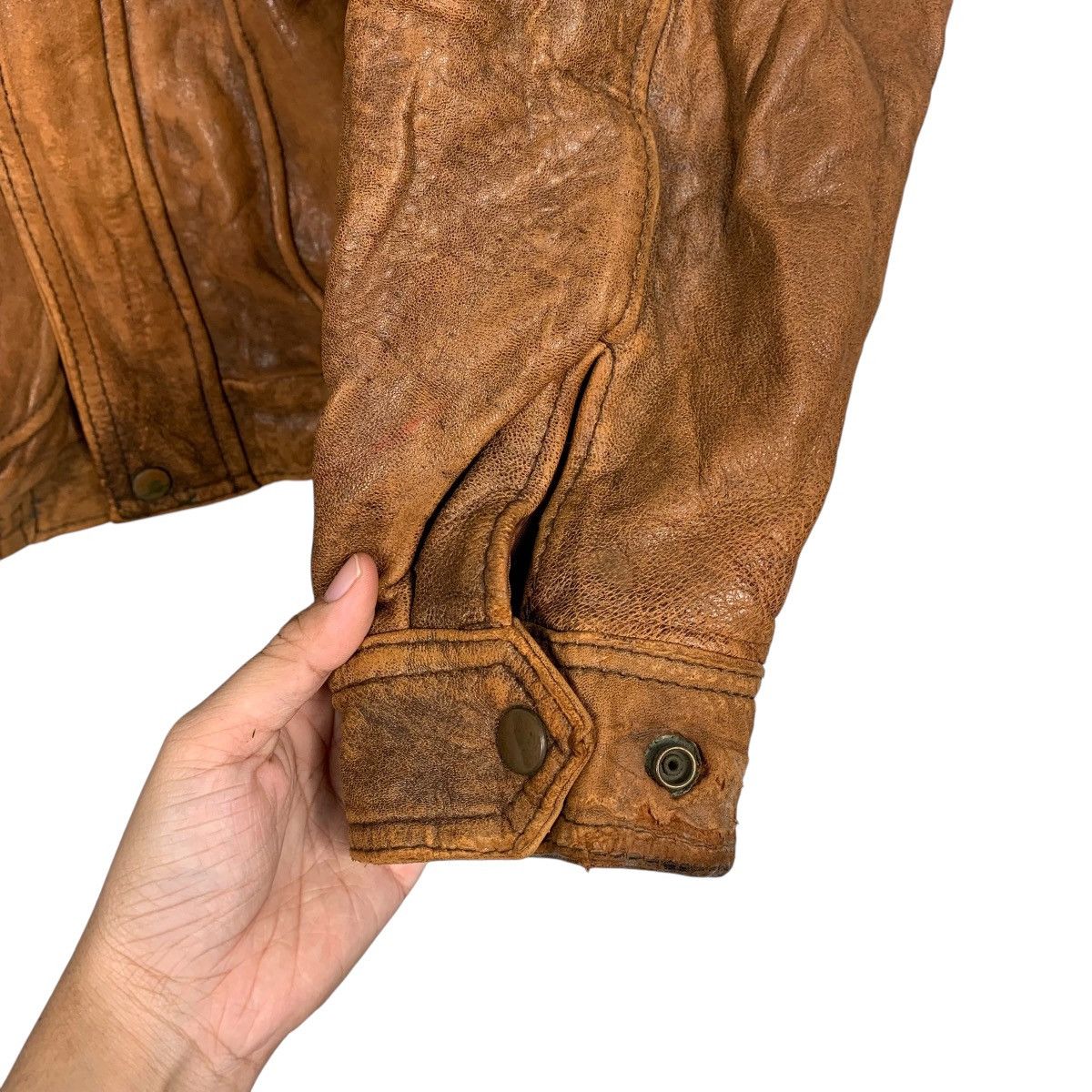 Japanese Brand Japanese Brand Jtylwear Leather Flight Jacket Size US L / EU 52-54 / 3 - 13 Thumbnail