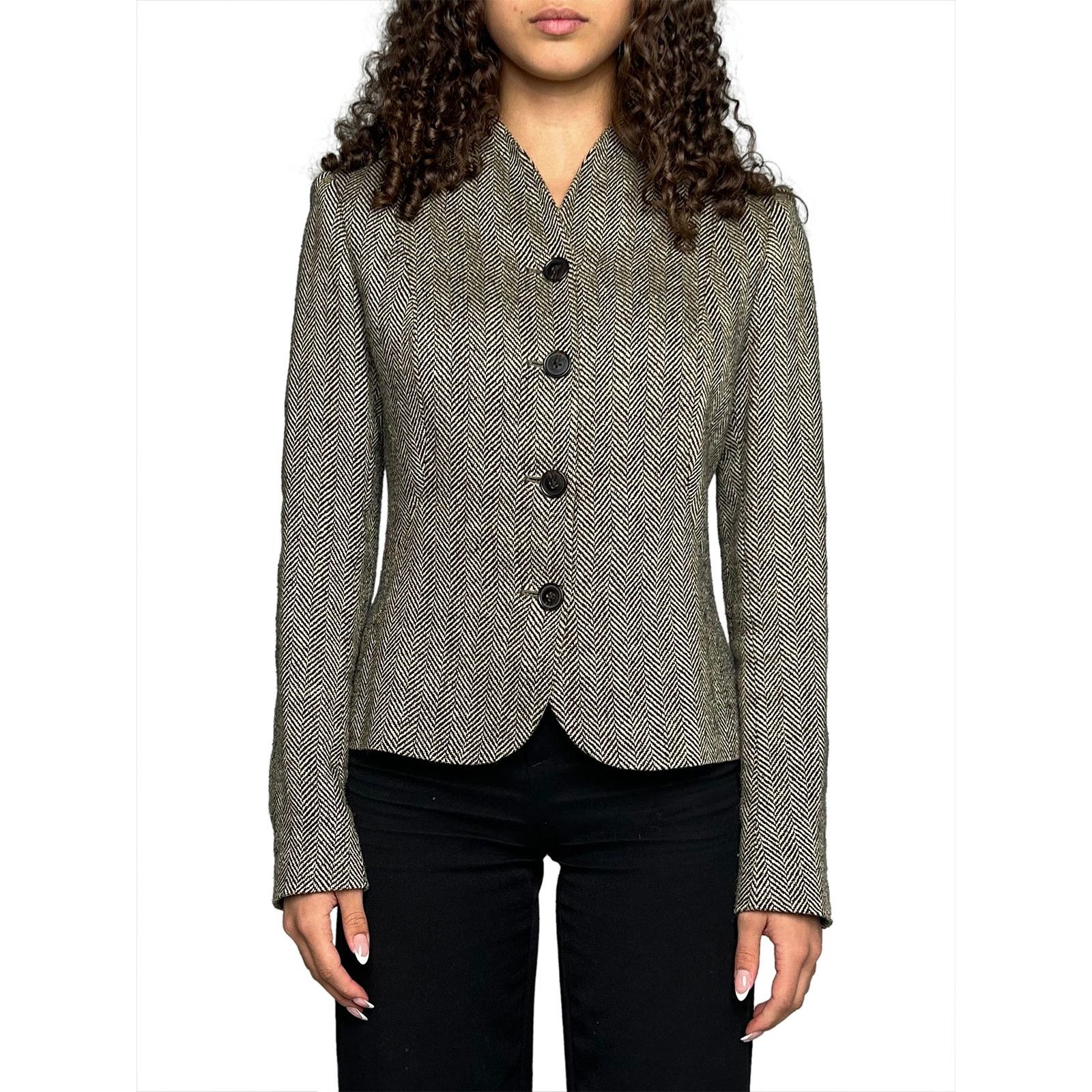 Polo Ralph Lauren Collarless Jacket Size XS / US 0-2 / IT 36-38 - 1 Thumbnail