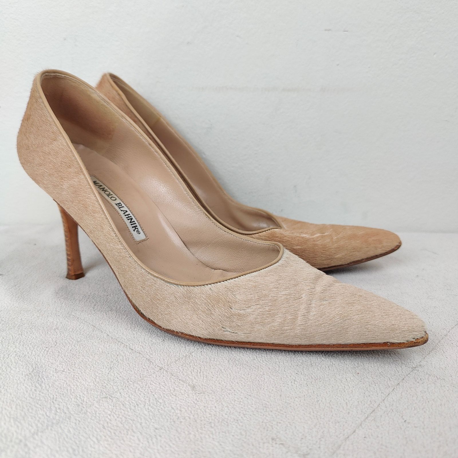 Other Manolo Blahnik BB 90 Pumps Womens 41 11 Tan Pony Hair Size US 11 / IT 41 - 1 Thumbnail