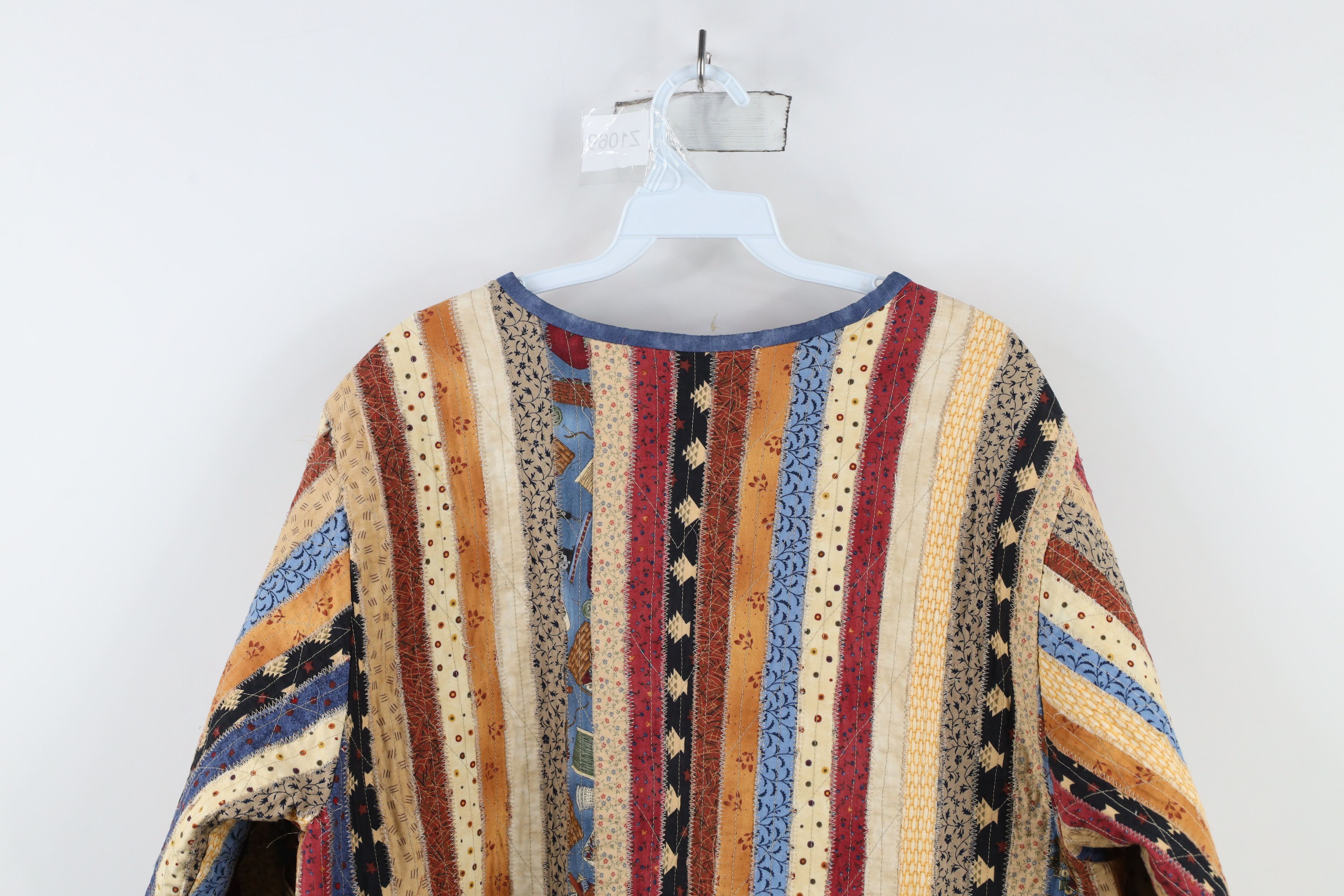 Vintage Vintage 90s Country Primitive Striped Button Cardigan Jacket Size L / US 10 / IT 46 - 11 Thumbnail