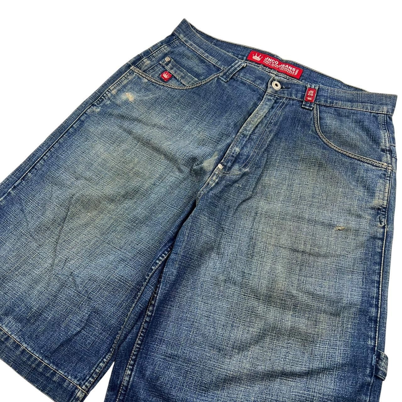 JNCO Vintage Jnco Snake 8 Ball Denim Baggy Shorts Jorts Waist 35 Size US 35 - 6 Thumbnail